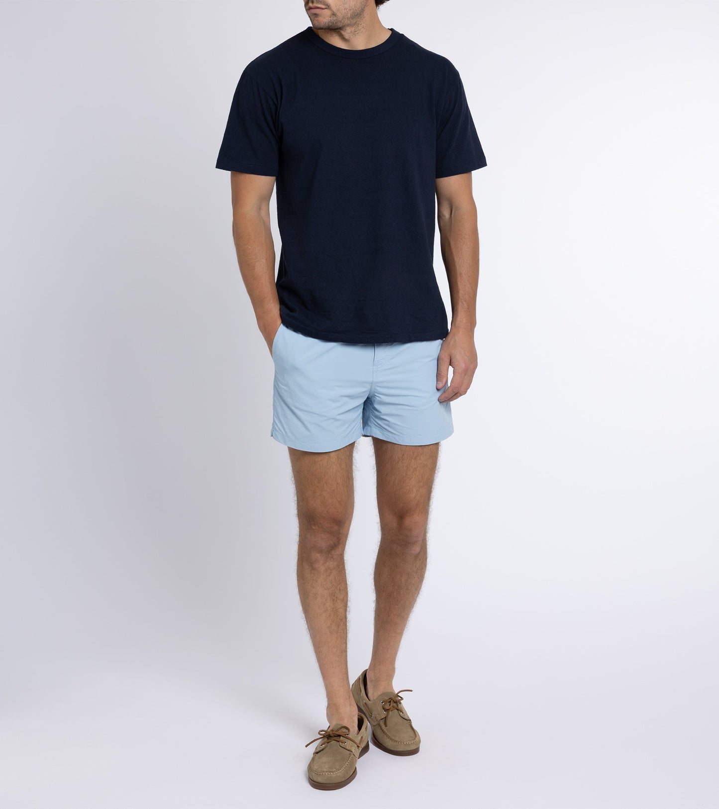 Trunk Foley Swim Shorts: Light Blue