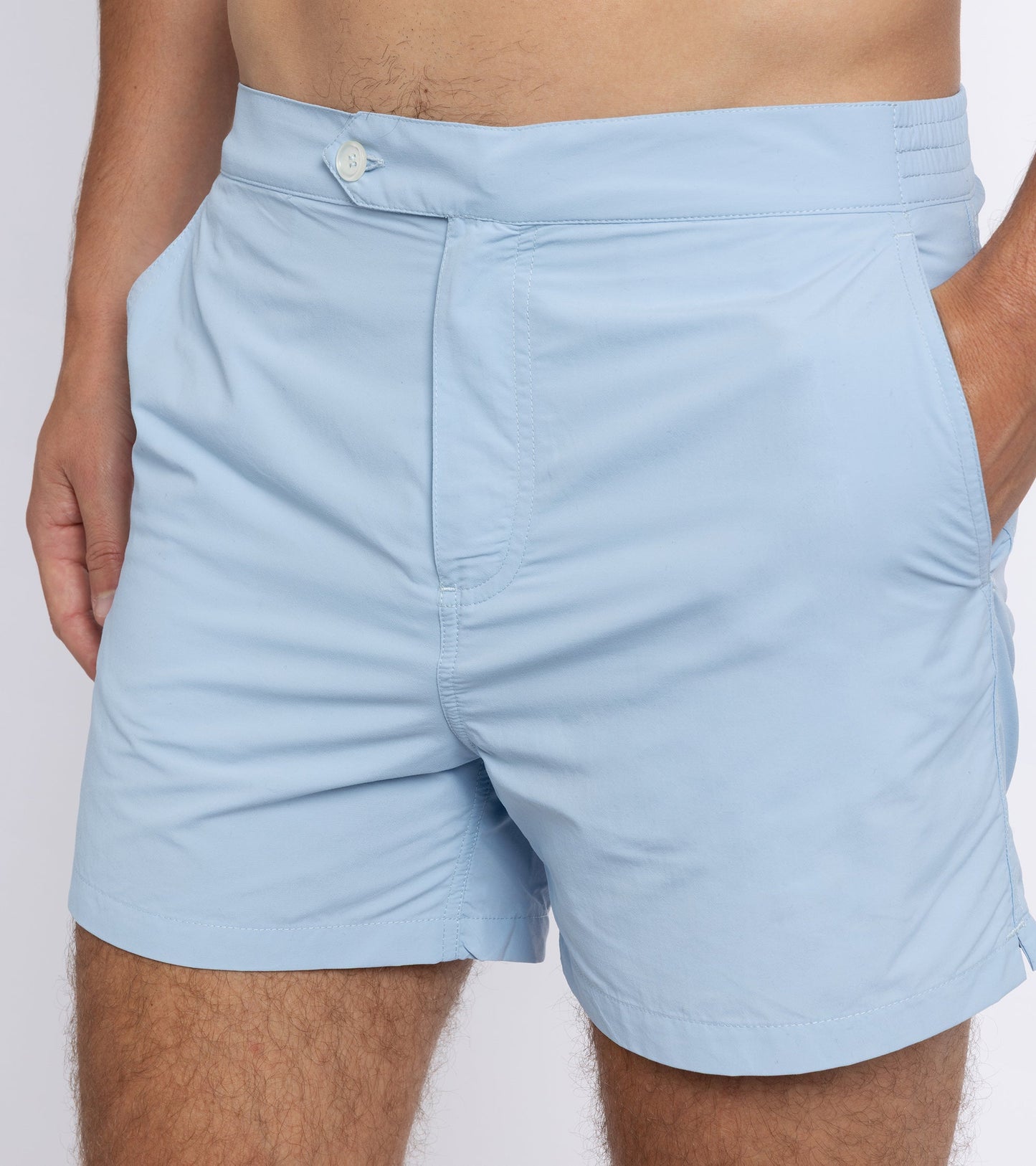 Trunk Foley Swim Shorts: Light Blue