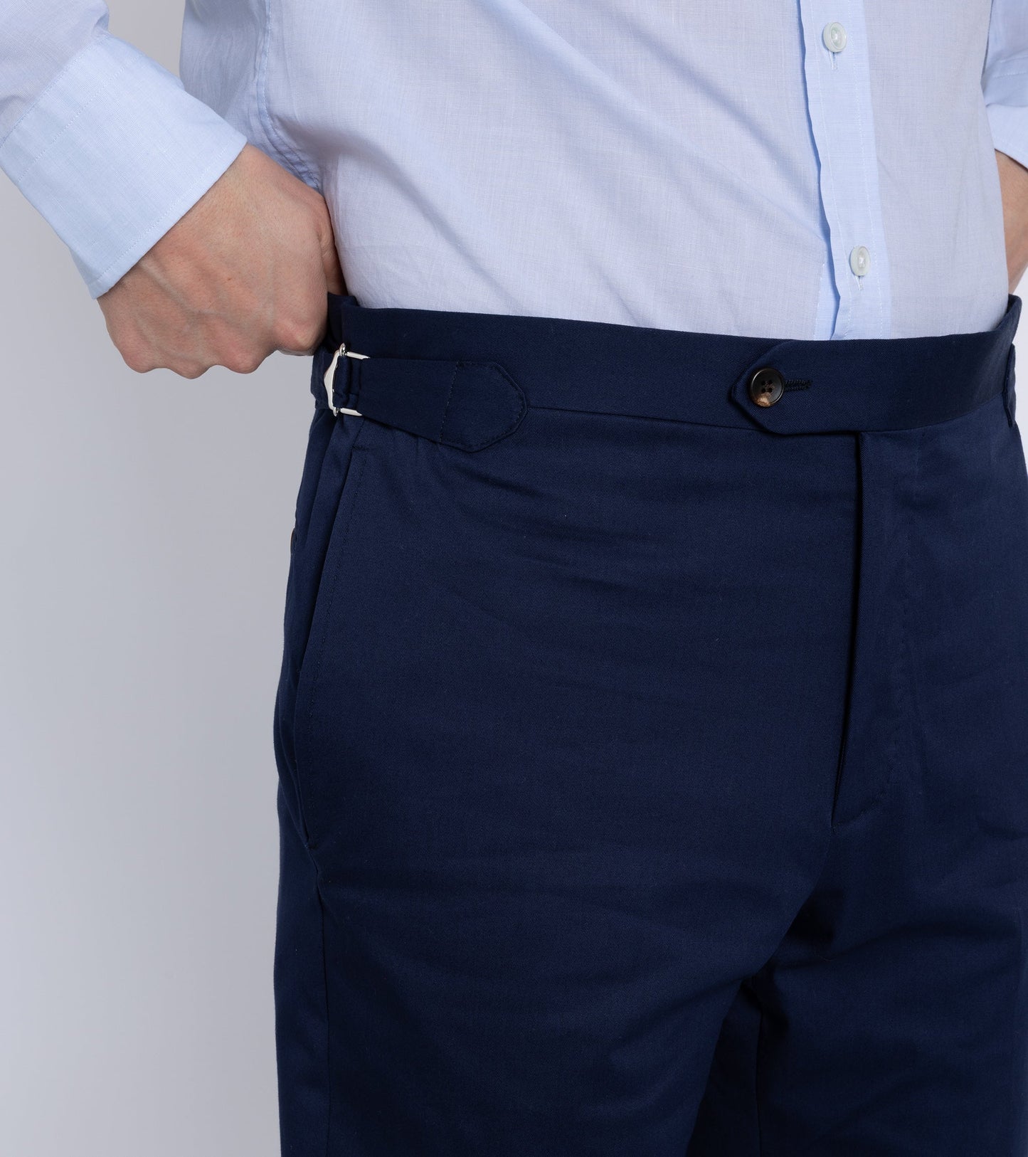 Trunk Walbrook Cotton Suit Trousers: Navy