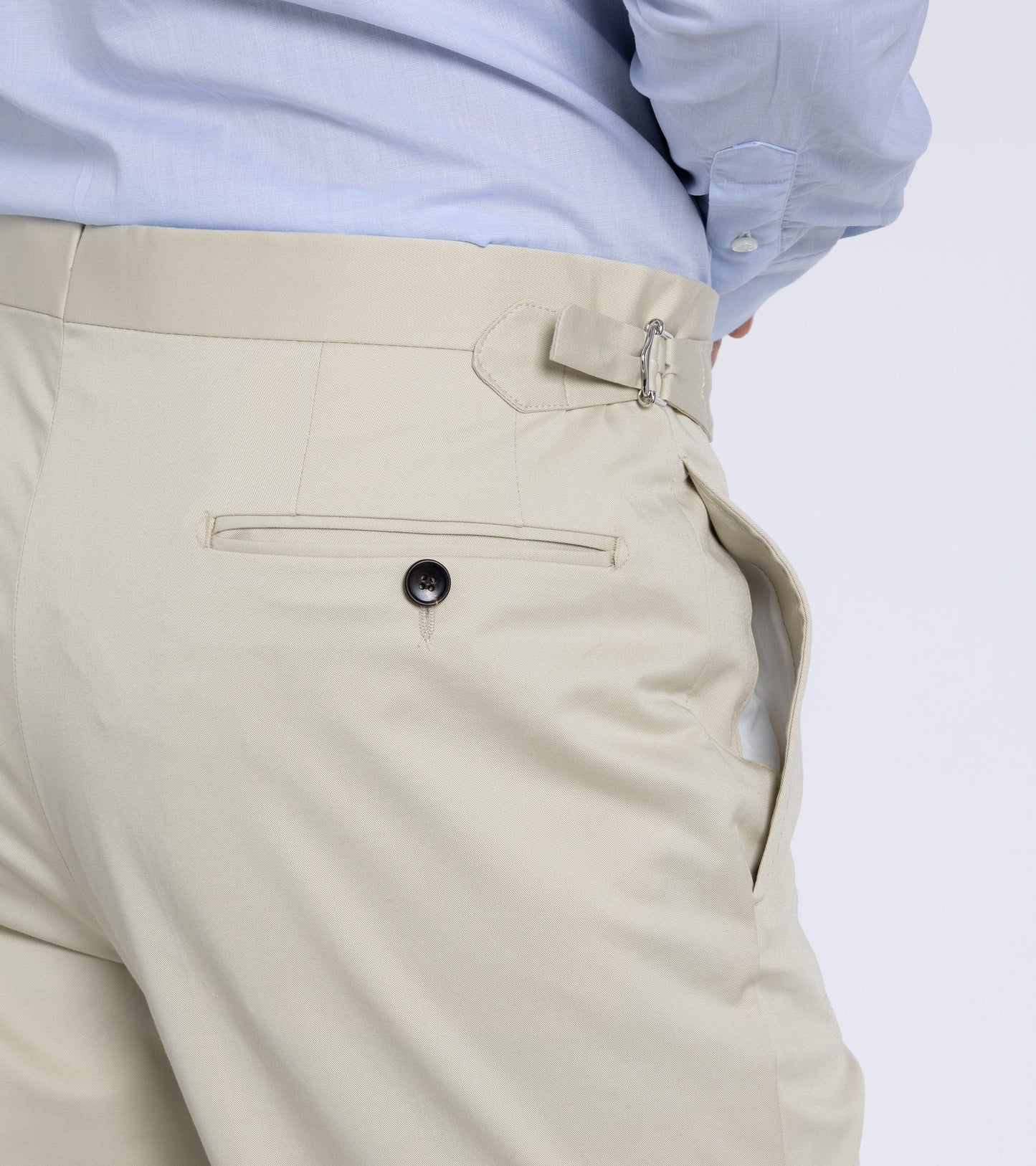 Trunk Walbrook Cotton Suit Trousers: Beige