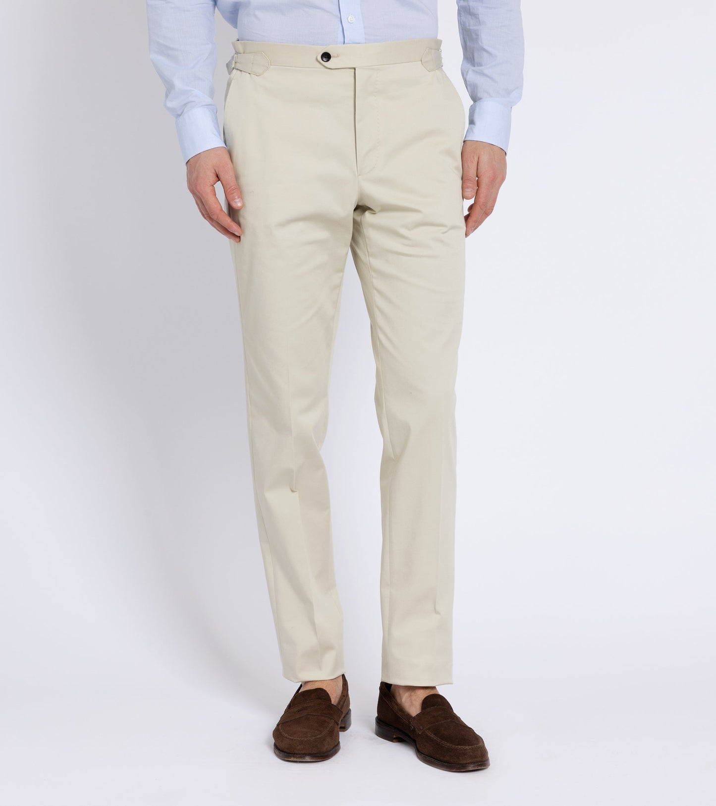 Trunk Walbrook Cotton Suit Trousers: Beige