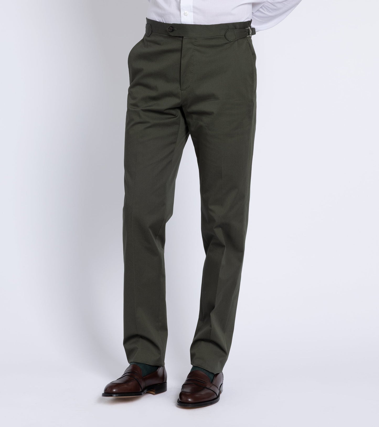 Trunk Walbrook Cotton Suit Trousers: Olive
