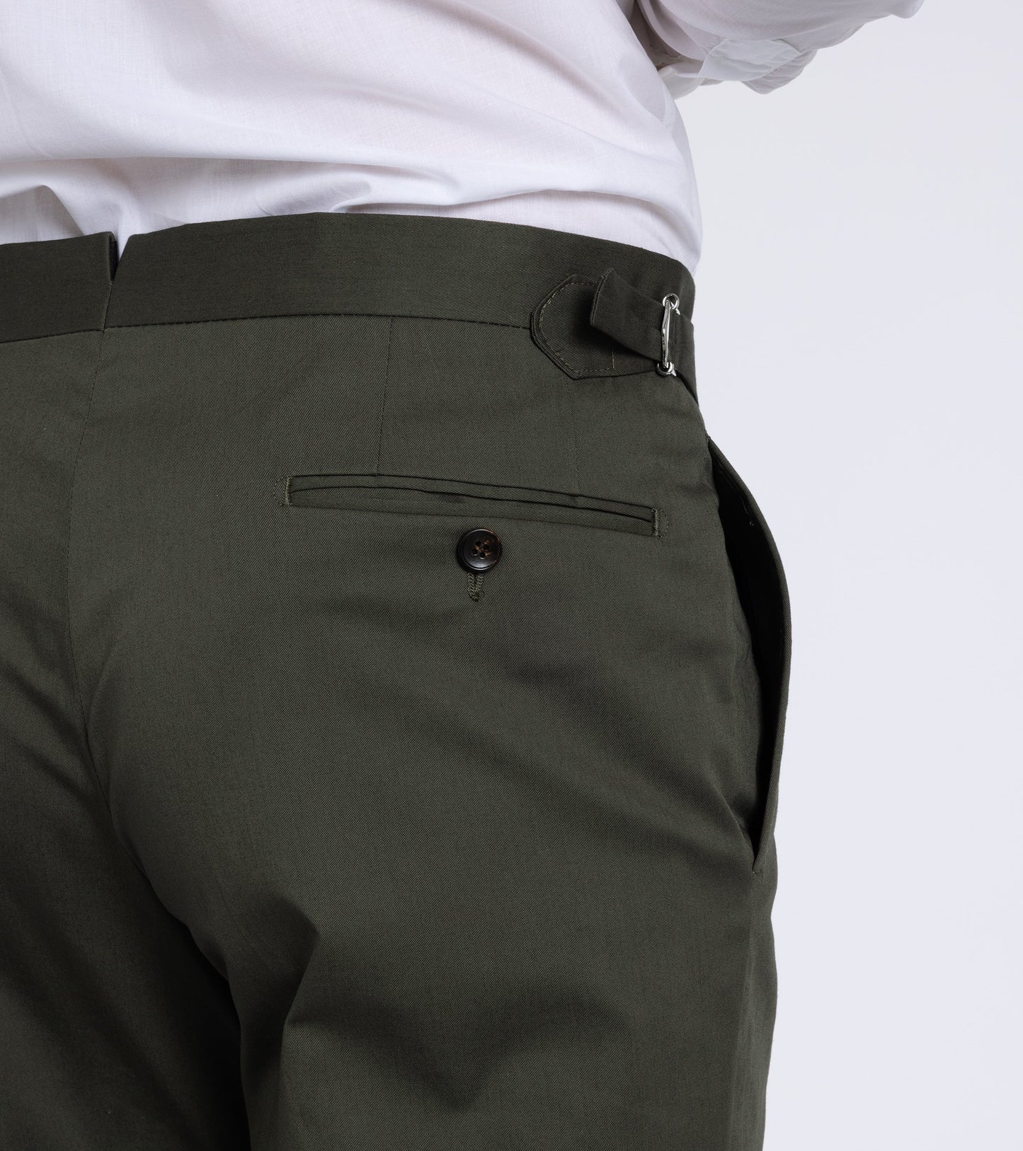 Trunk Walbrook Cotton Suit Trousers: Olive