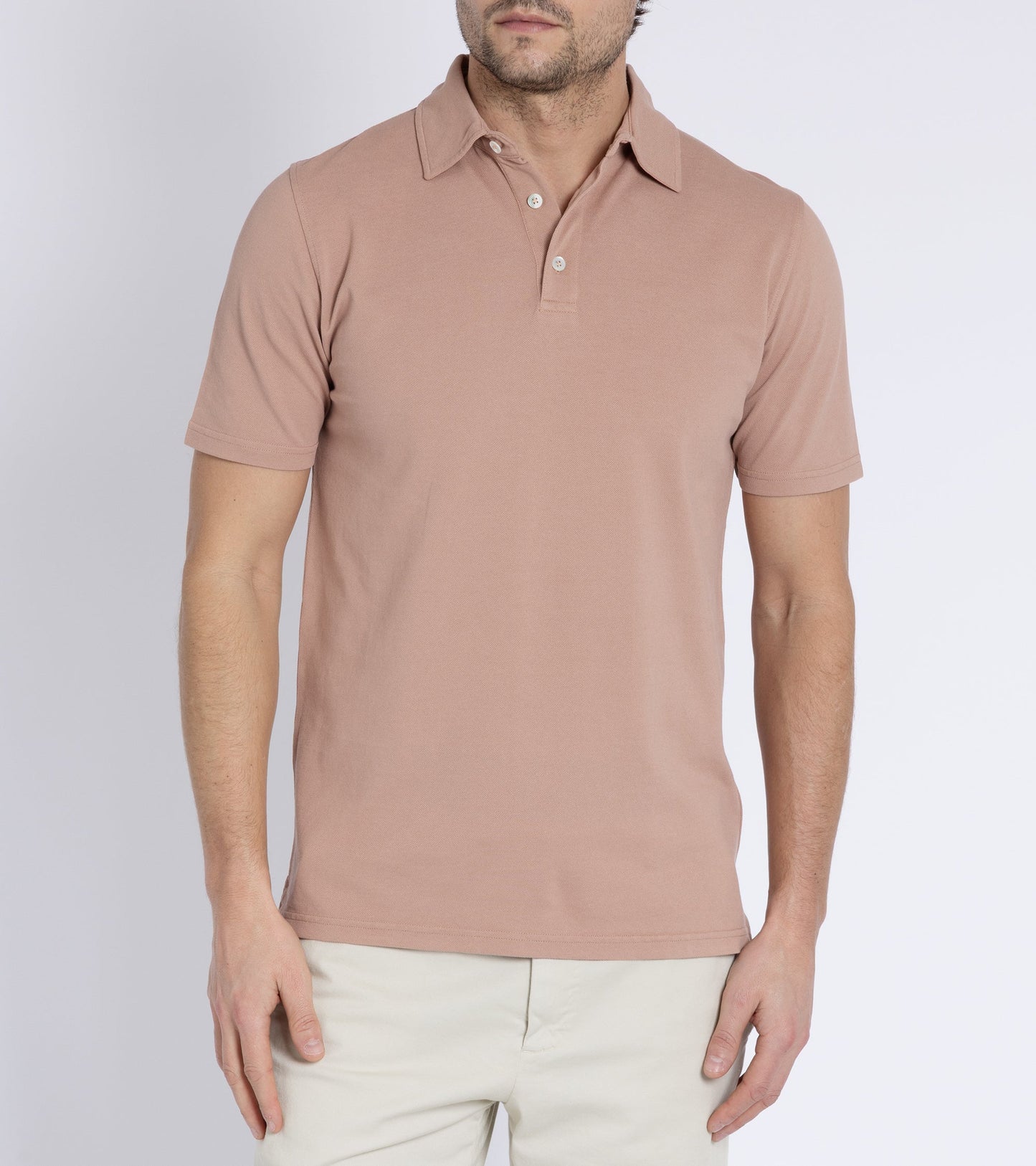 Trunk Moxon Short Sleeve Polo Shirt: Dusty Pink