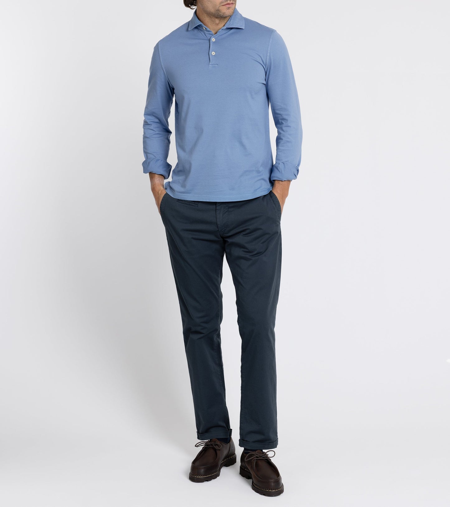 Barena Rampin Trevo Cotton Twill Trousers: Navy