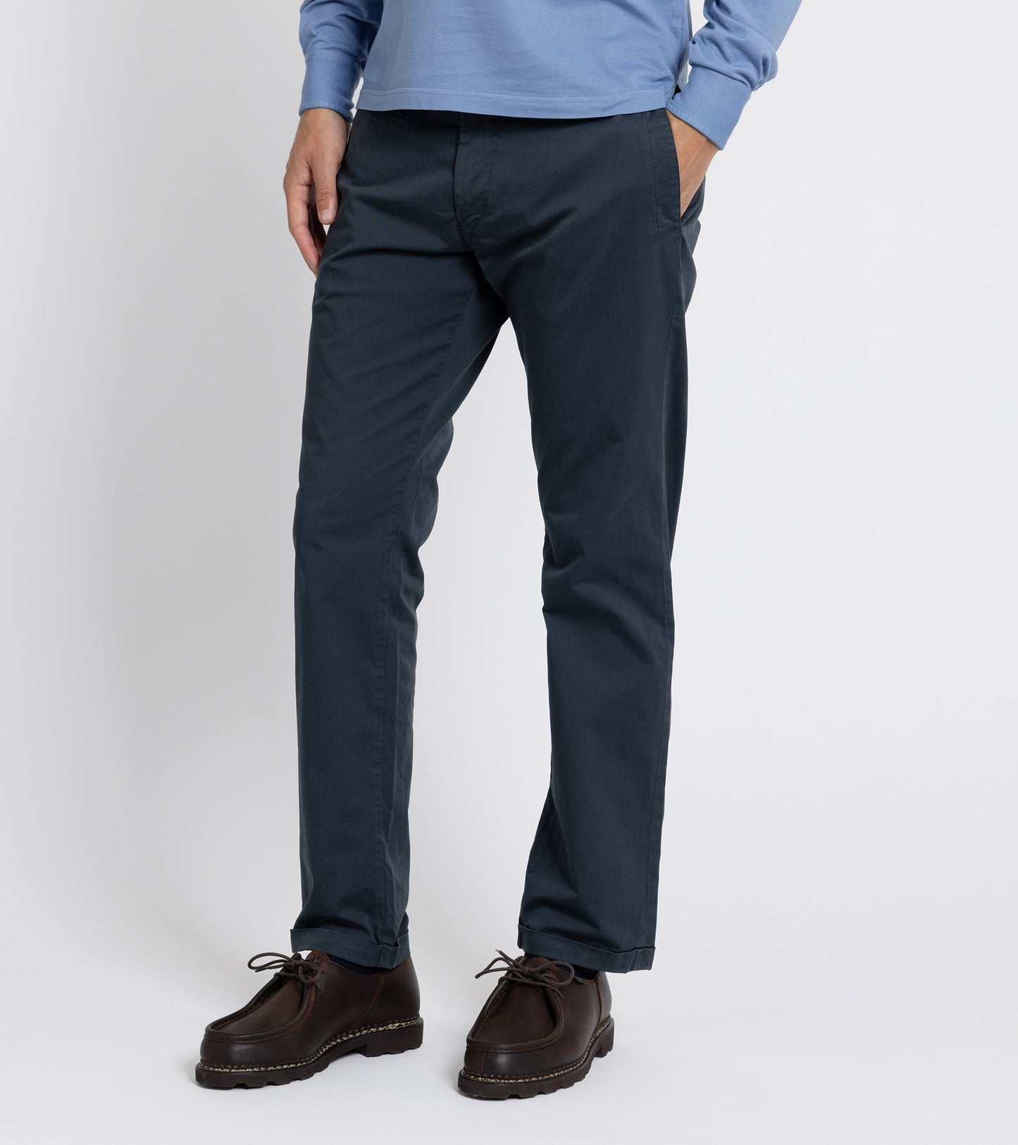 Barena Rampin Trevo Cotton Twill Trousers: Navy