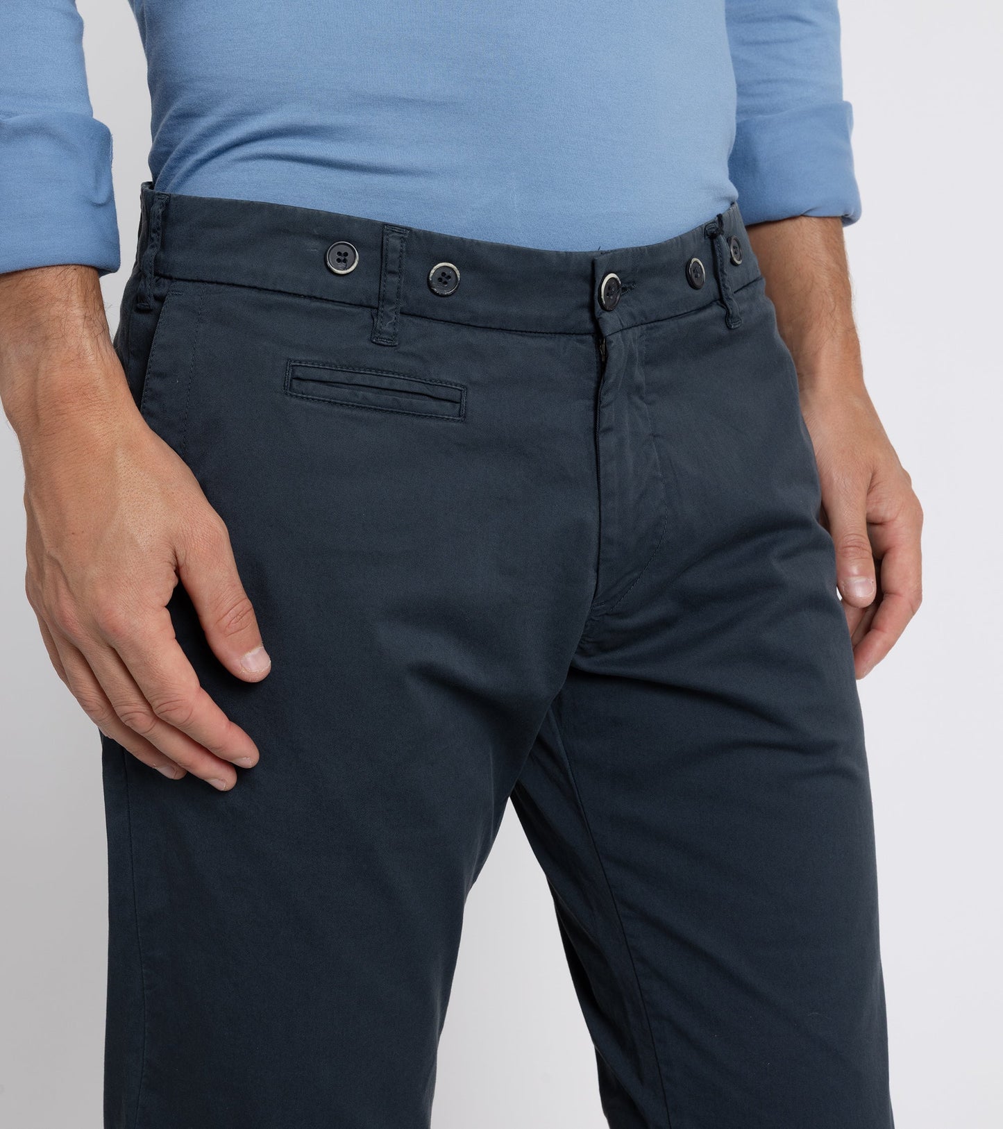 Barena Rampin Trevo Cotton Twill Trousers: Navy
