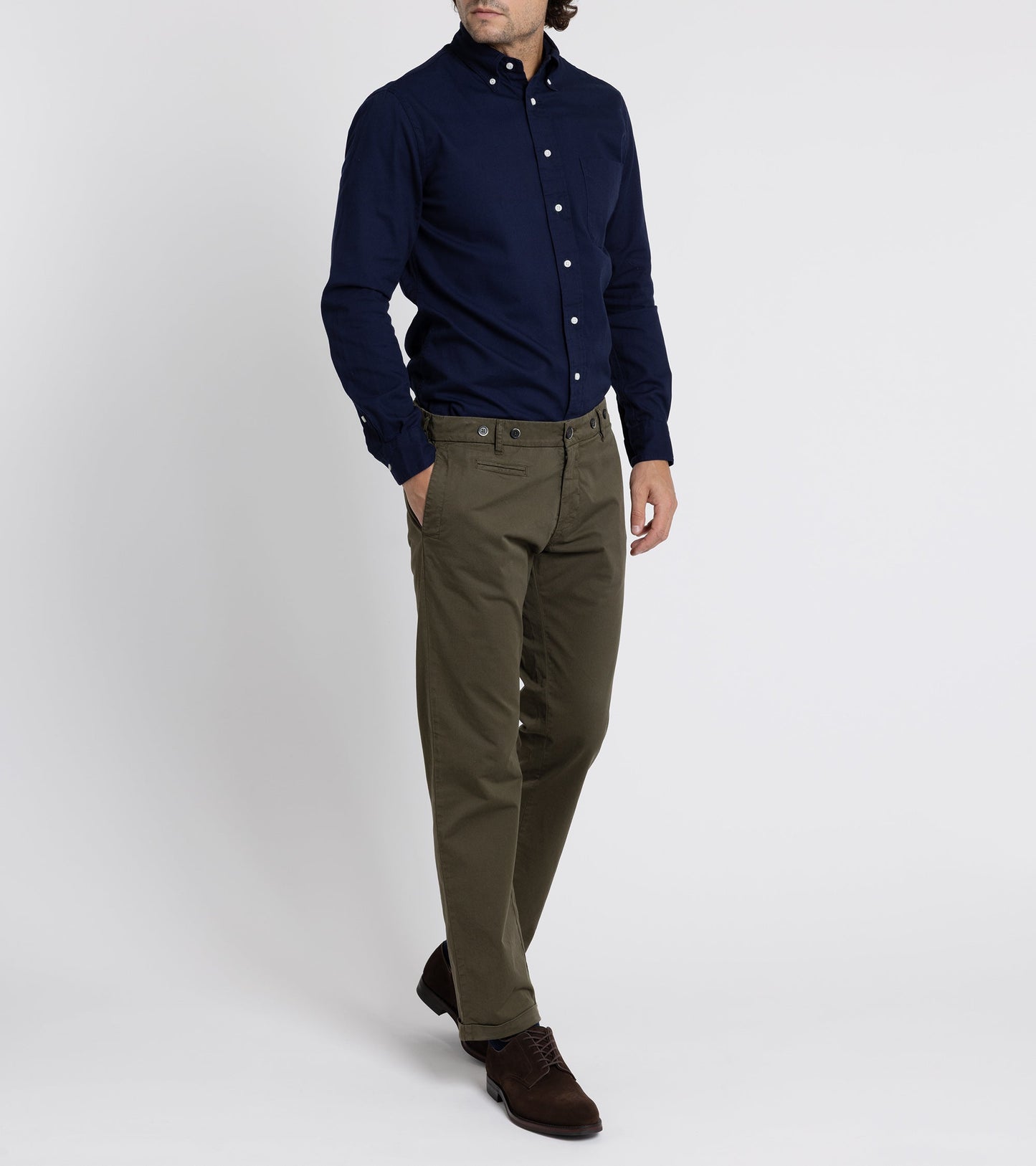Barena Rampin Trevo Cotton Twill Trousers: Army