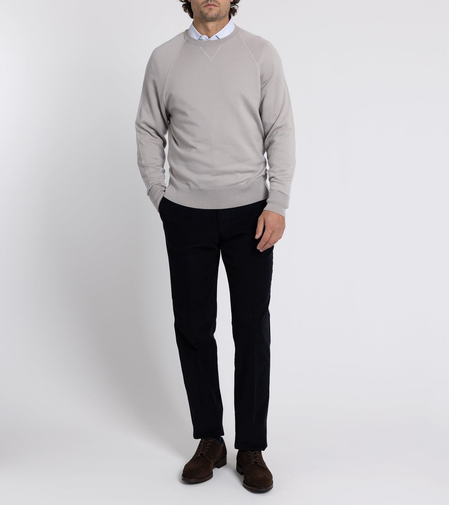 Barena Griego Basilio Merino Knit Sweatshirt: Grey