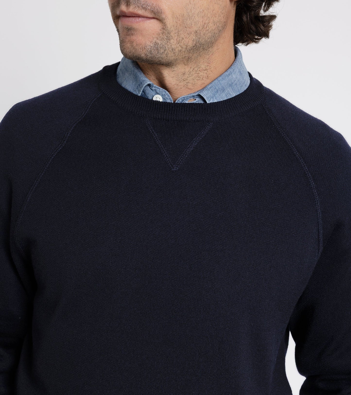 Barena Griego Basilio Merino Knit Sweatshirt: Navy
