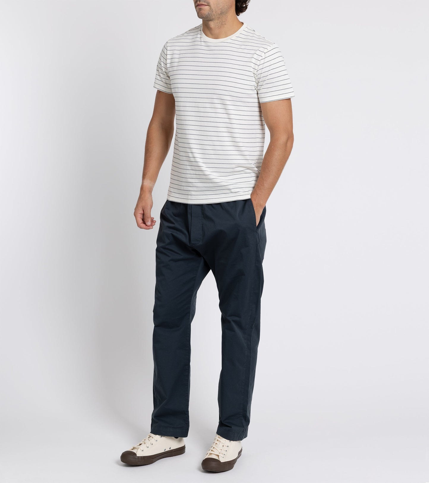 Barena Bativoga Trevo Cotton Twill Trousers: Navy