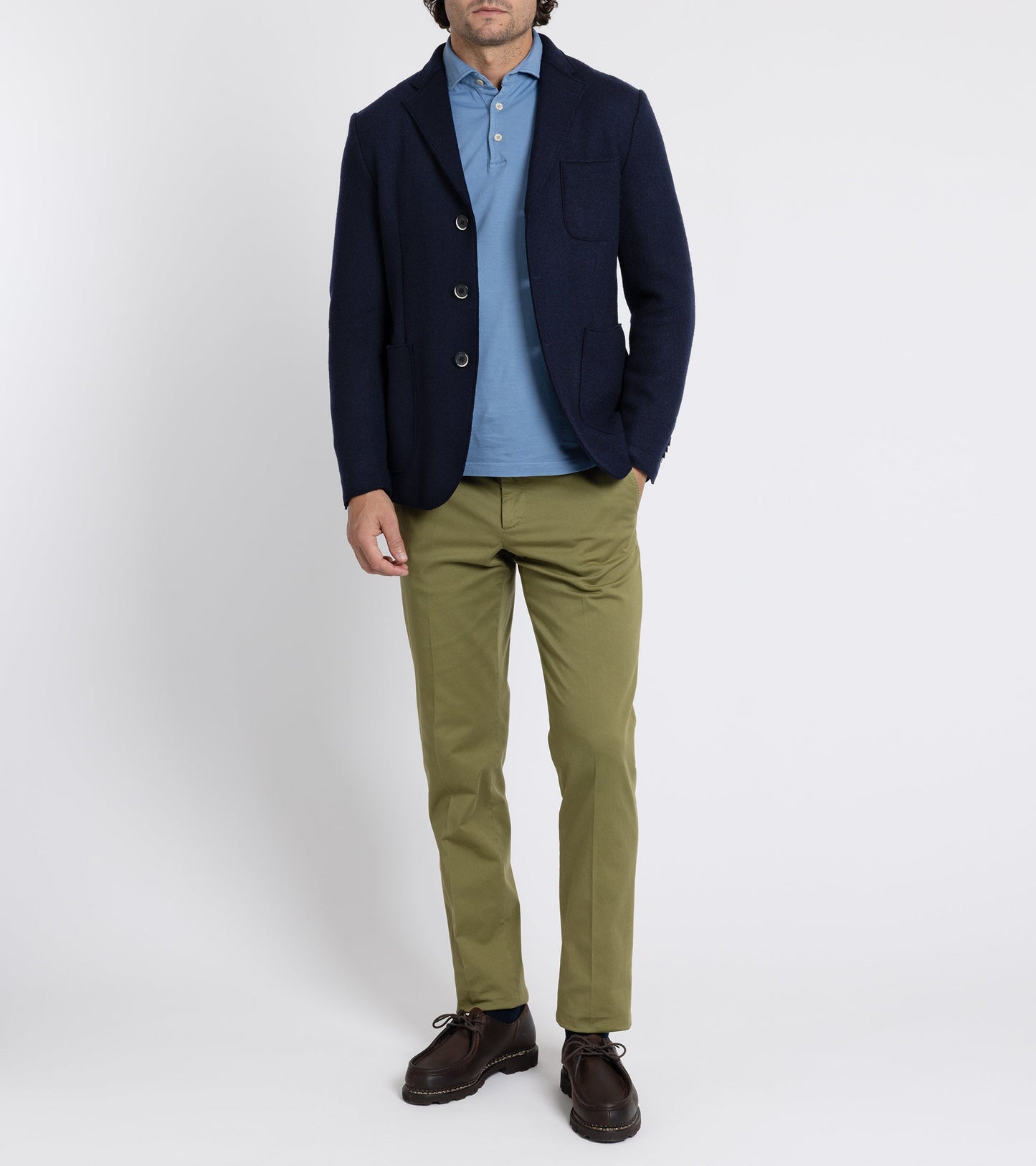 Barena Slanega Lanoso Wool Felt Jacket: Navy