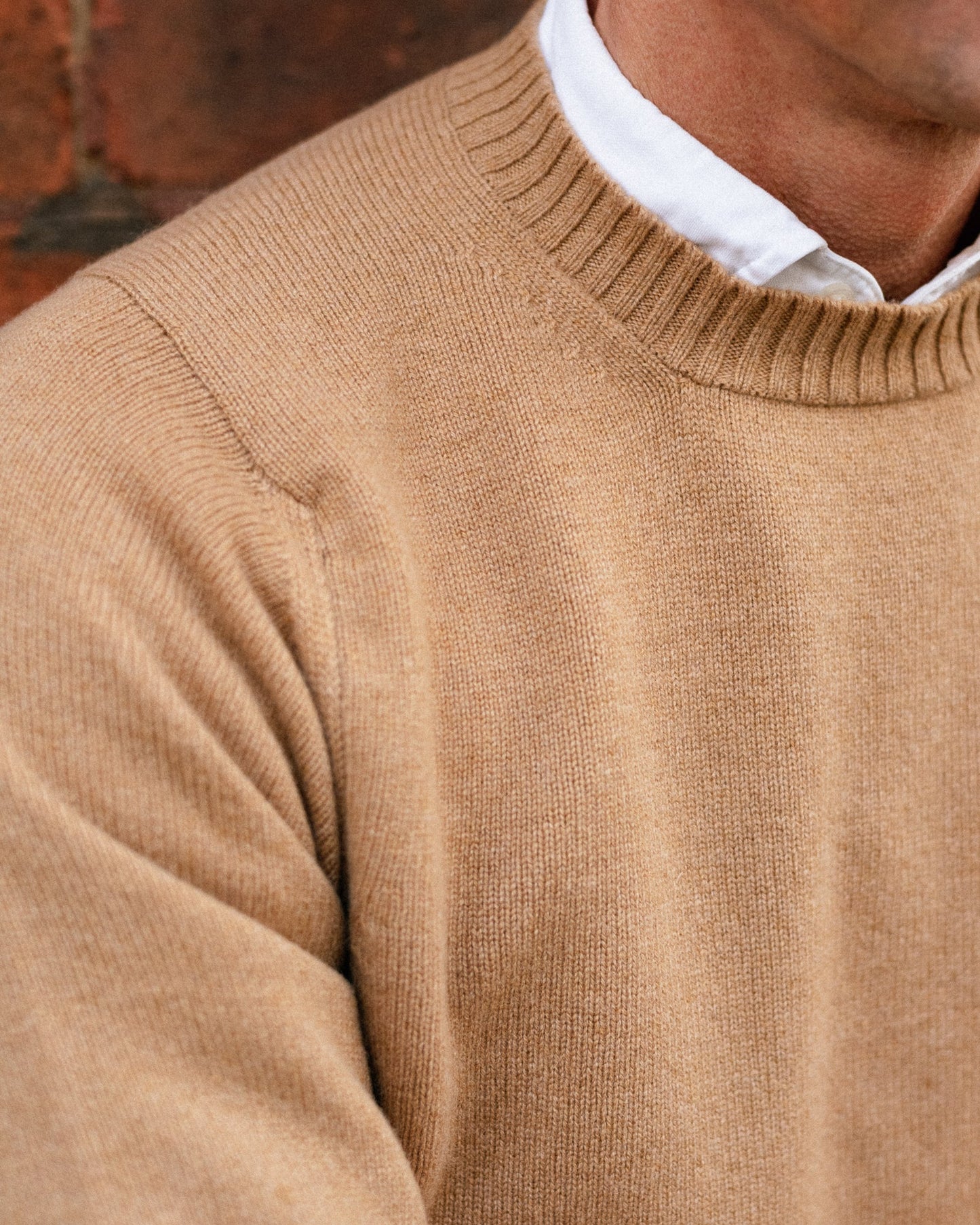 Trunk Crawford Cashmere Crew Neck Sweater: Camel