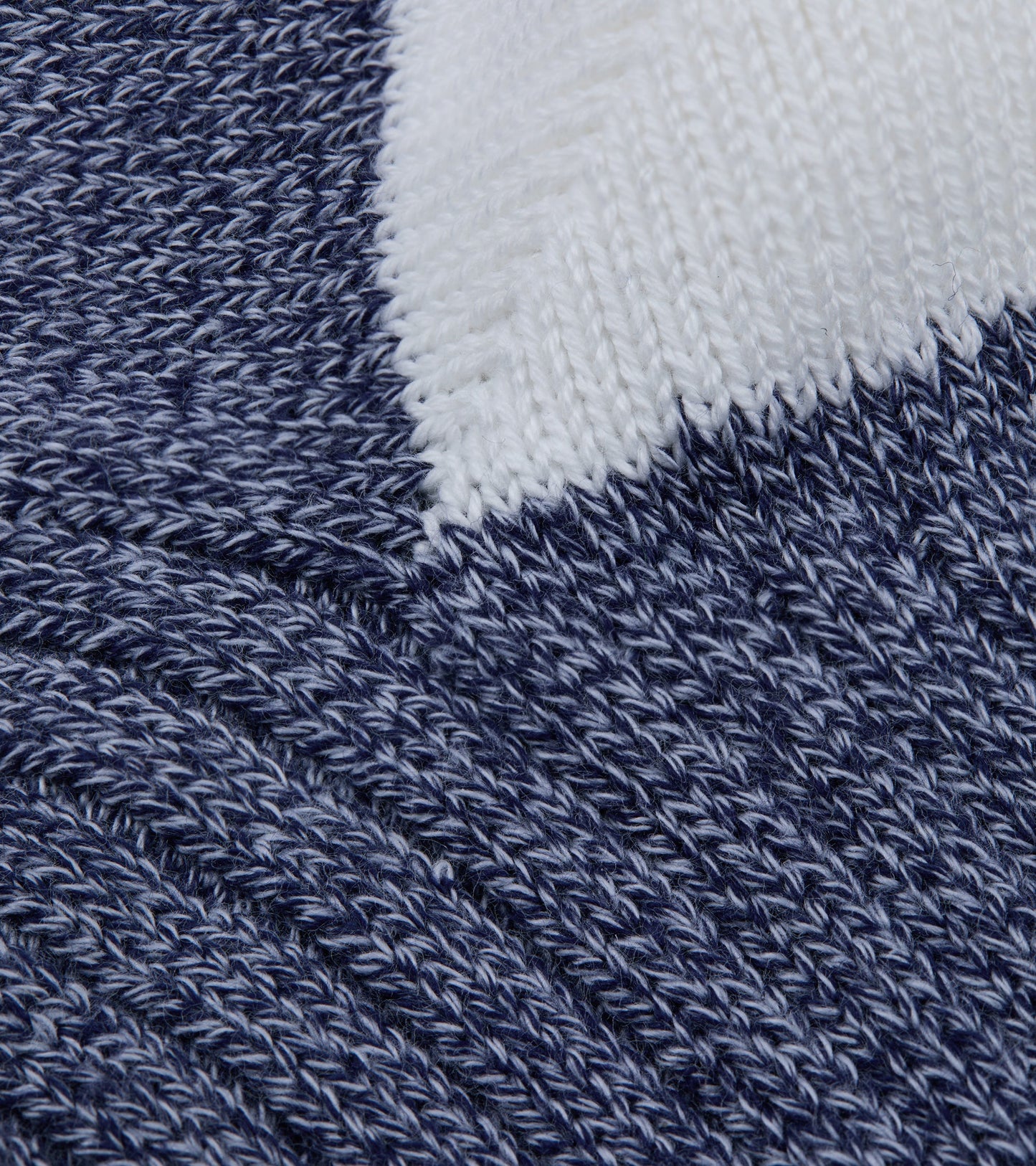 Anonymous Ism Tuck Cuff Striped Q Socks: Navy Melange