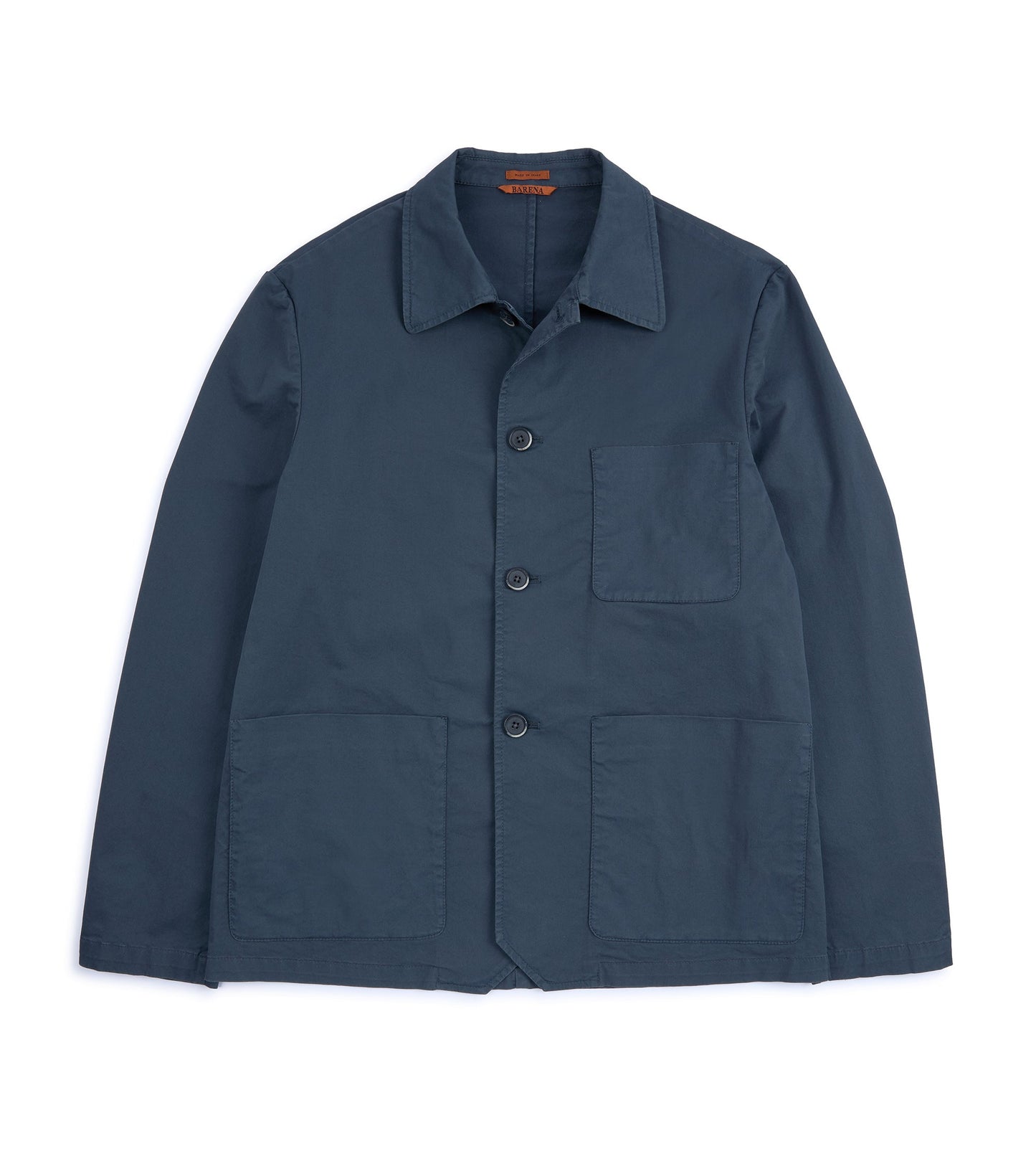 Barena Visal Trevo Cotton Twill Shirt Jacket: Navy