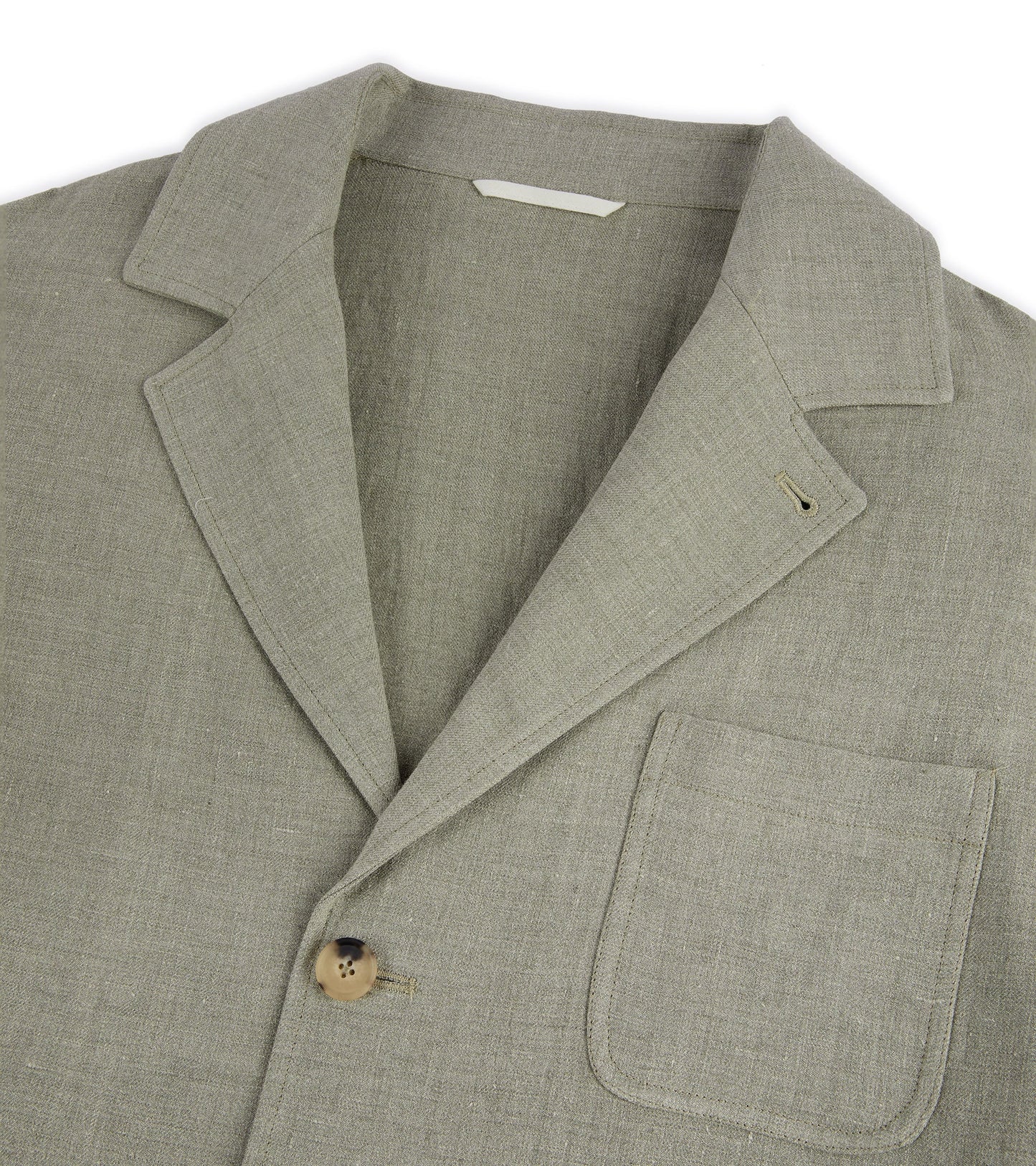 De Bonne Facture Wool Linen Traveler Jacket: Almond Green
