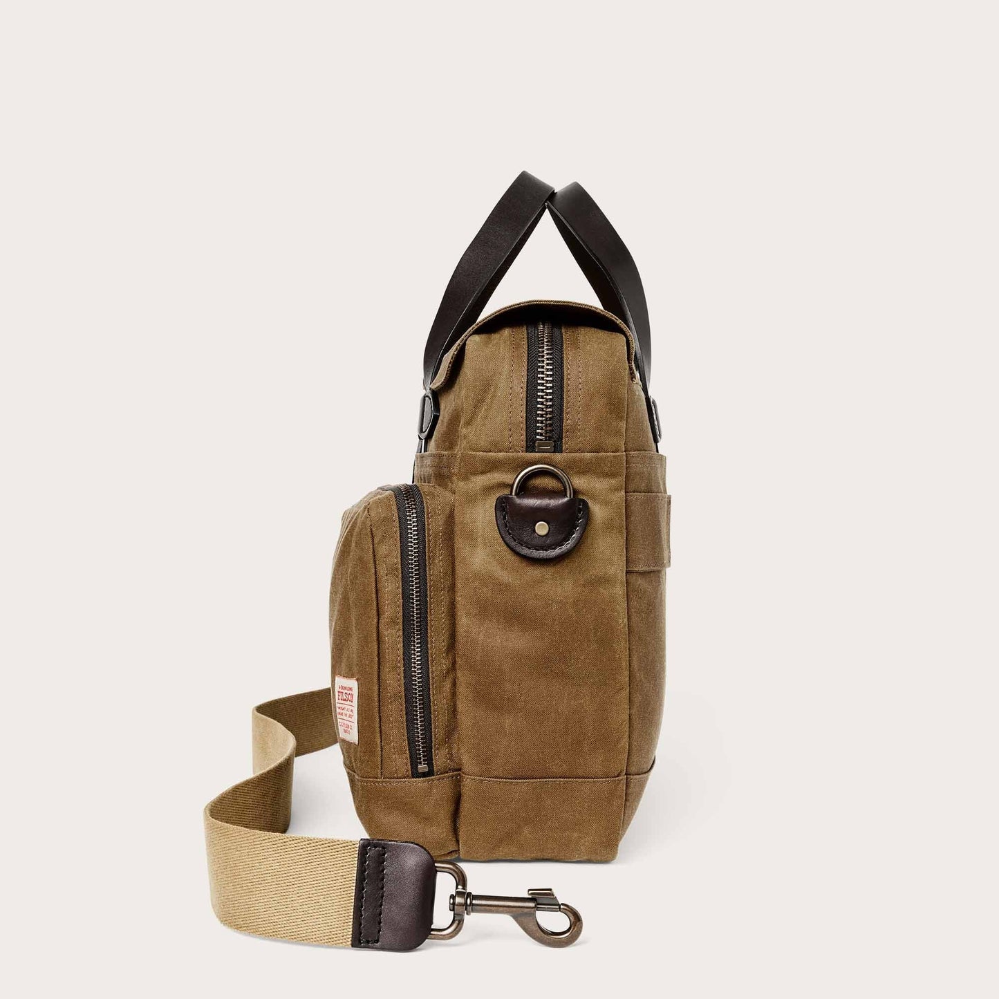 Filson 24hr Tincloth Briefcase: Tan