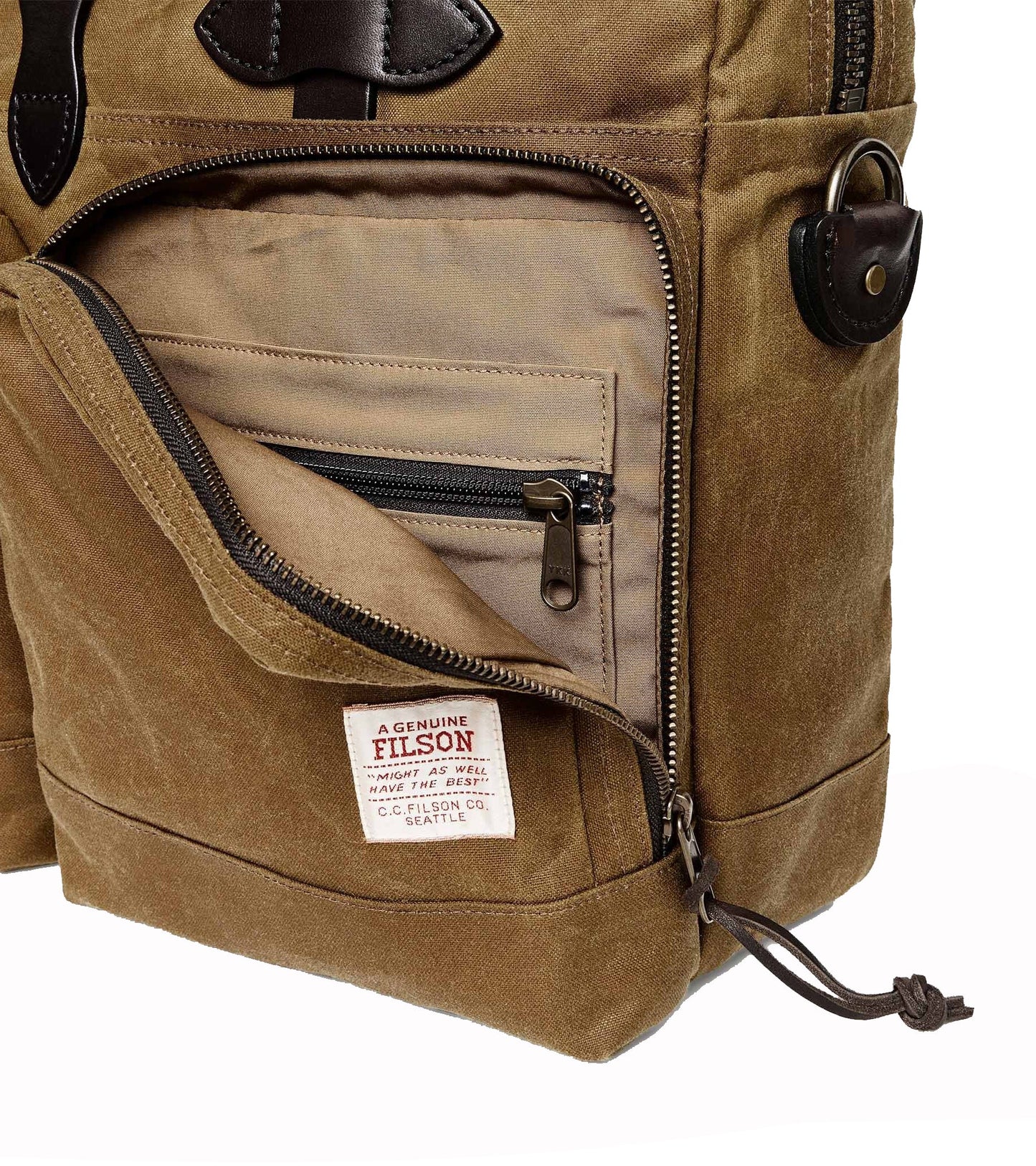 Filson 24hr Tincloth Briefcase: Tan