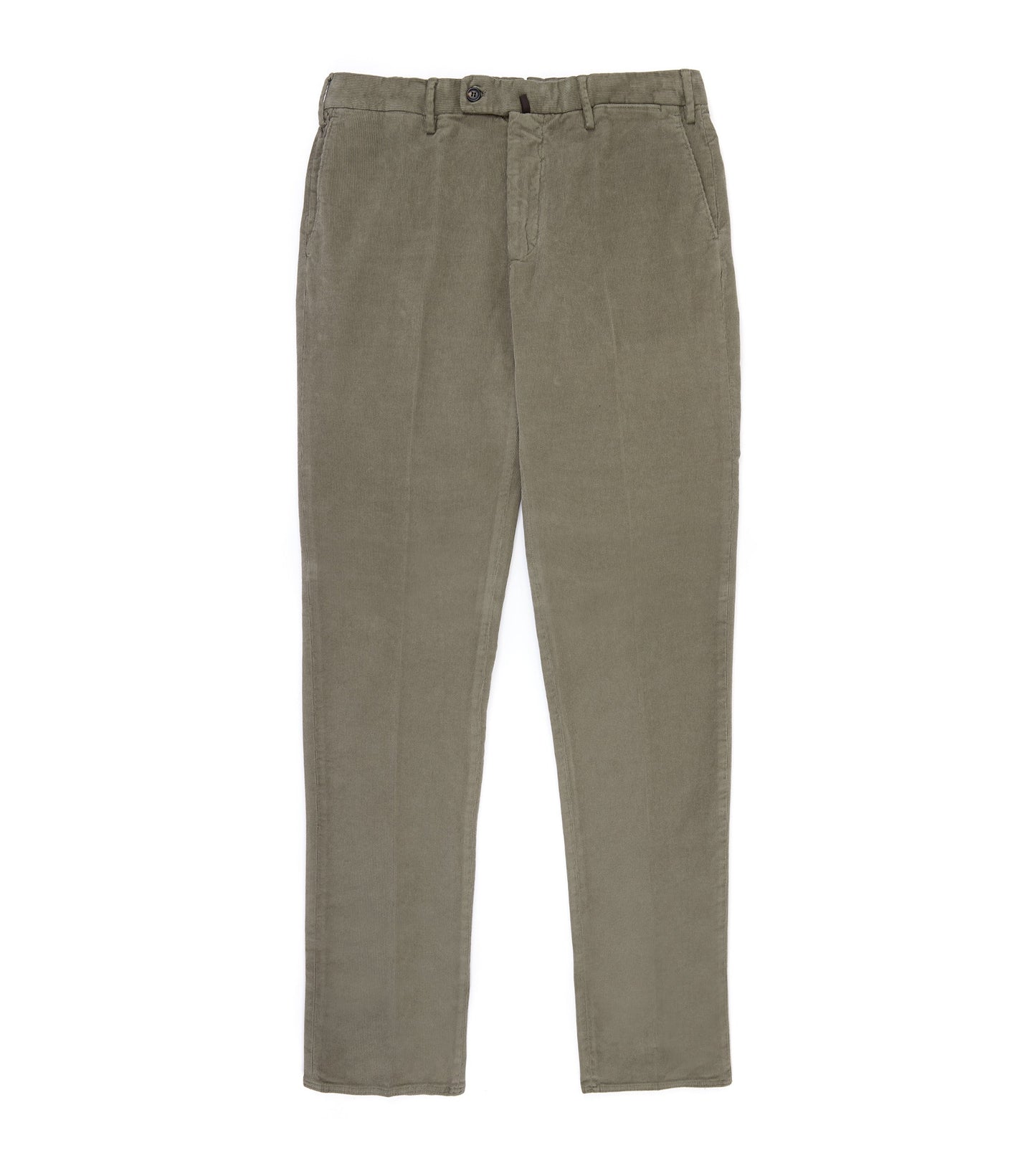 Incotex Regular Overdyed Cotton Corduroy Trousers: Sage