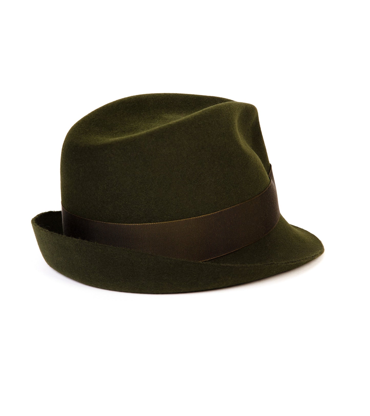 Mühlbauer Fur Felt Trilby Hat: Loden Green