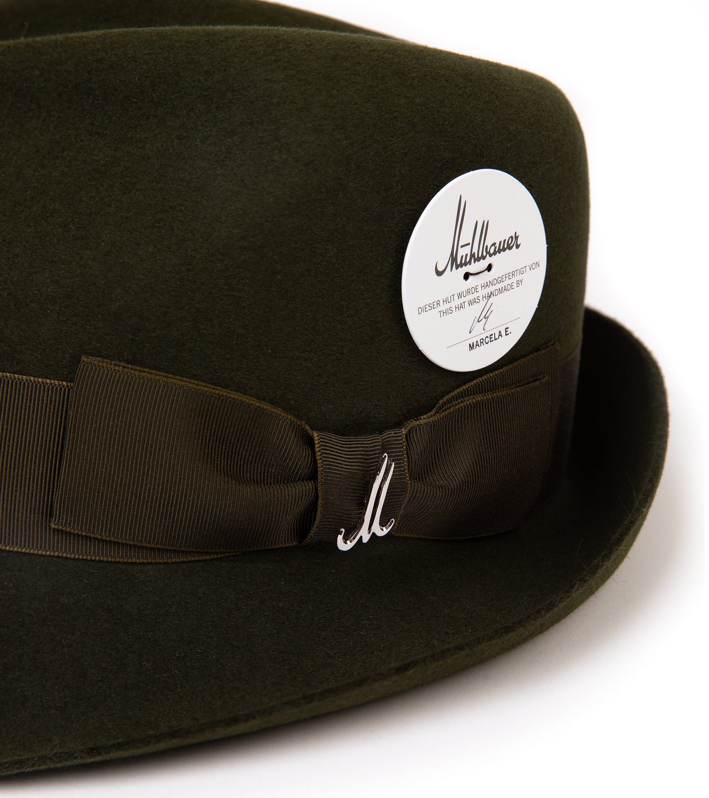 Mühlbauer Fur Felt Trilby Hat: Loden Green