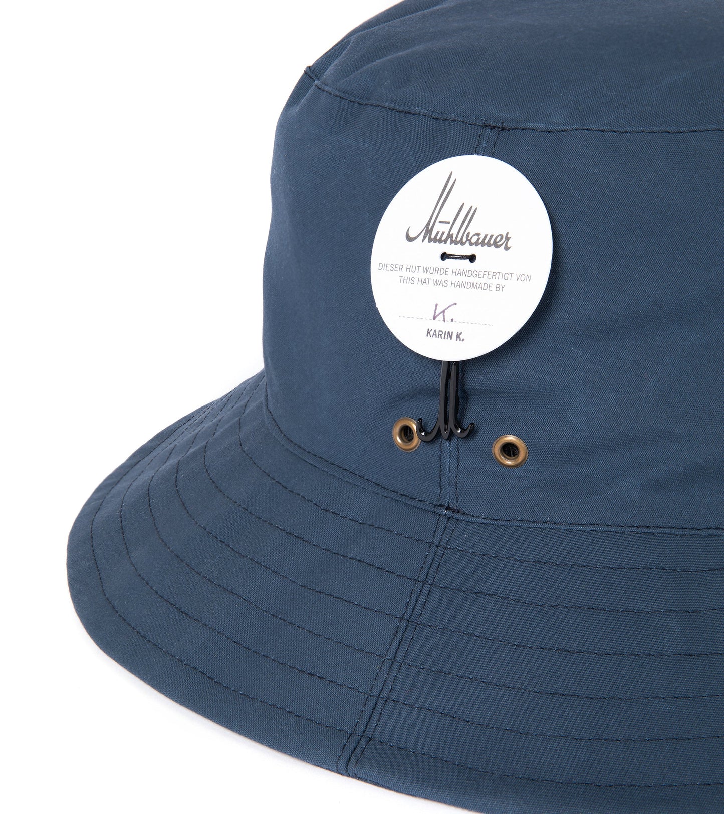 Mühlbauer Joost Waxed Cotton Bucket Hat: Navy