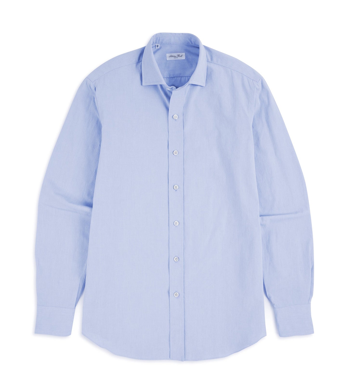 Salvatore Piccolo Cotton Canvas Shirt: Light Blue