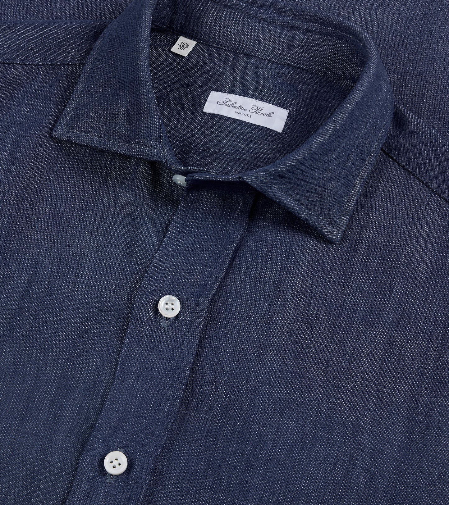 Salvatore Piccolo Lyocell Denim Shirt: Mid Blue