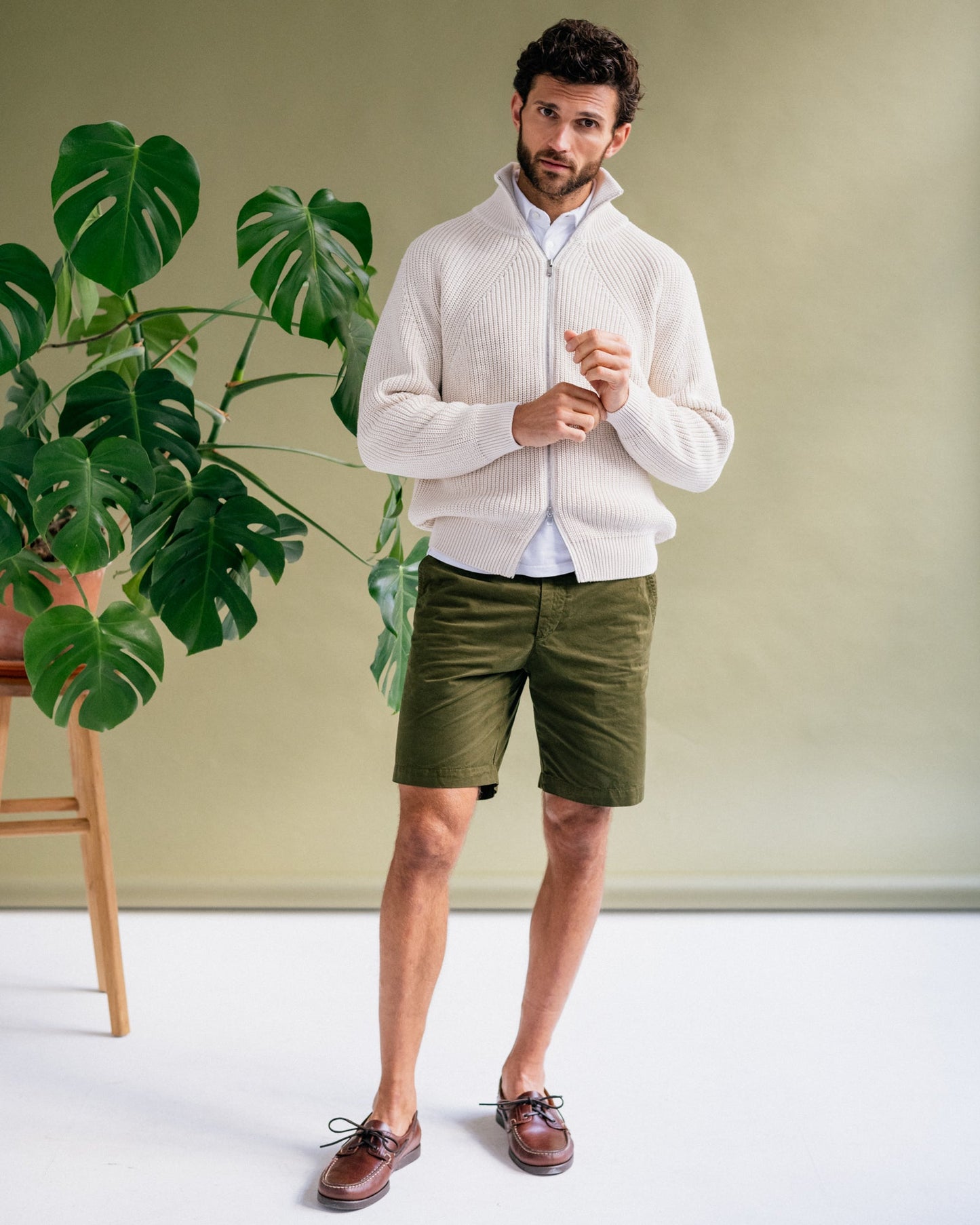 Trunk Hyde Garment Dyed Cotton Shorts: Dark Olive