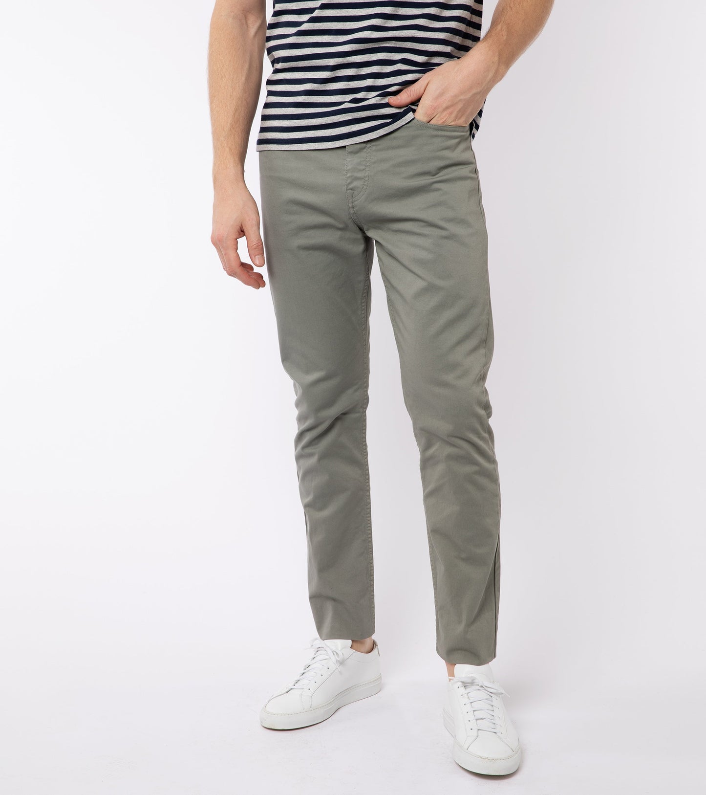 Trunk Duke Cotton 5 Pocket Trousers: Pale Olive