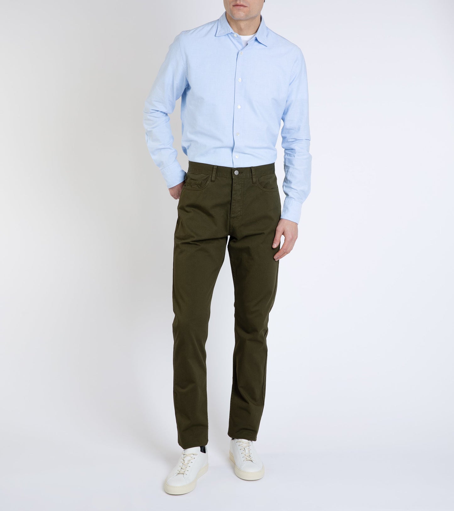 Trunk Duke Cotton 5 Pocket Trousers: Dark Olive