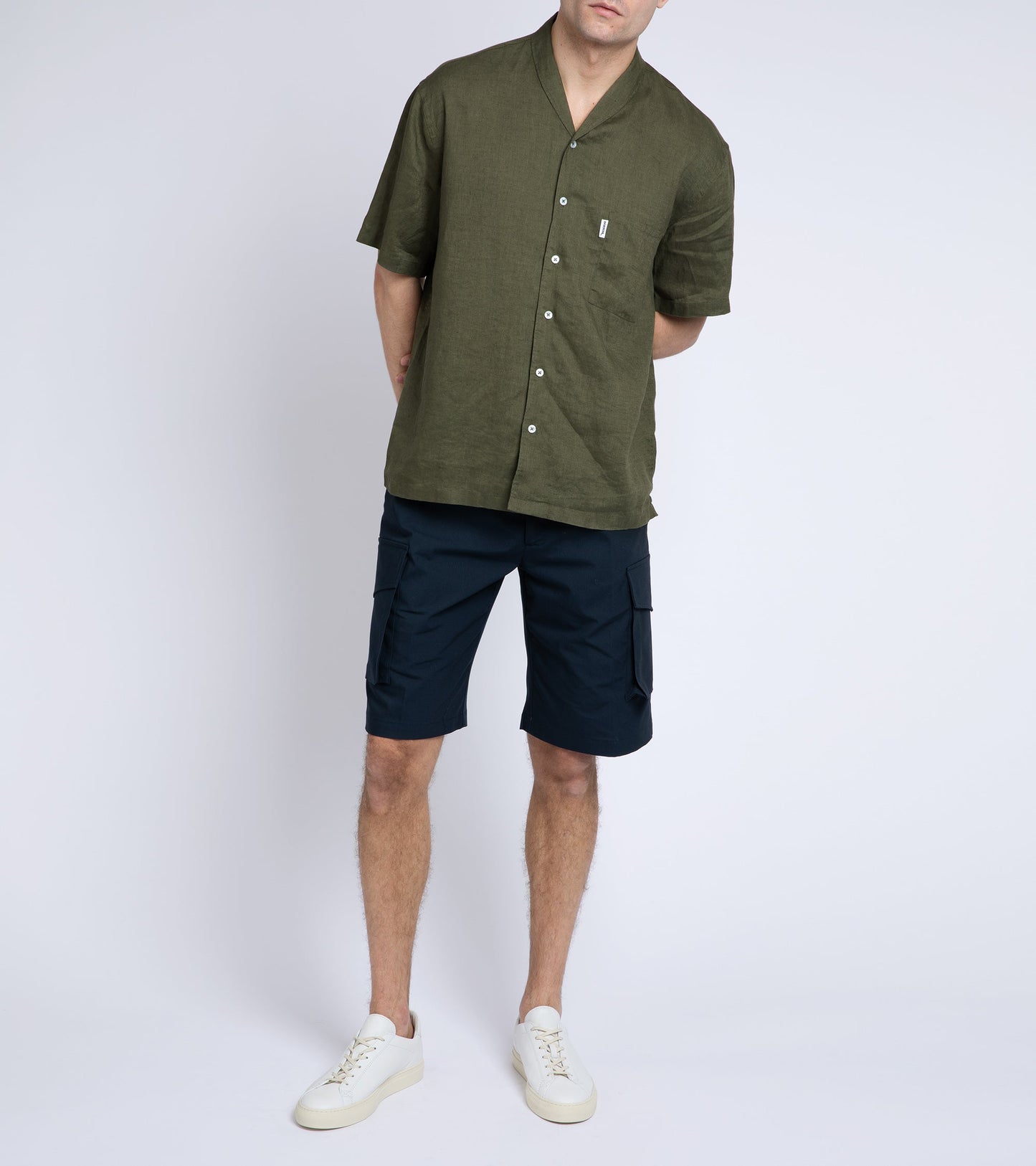 Doppiaa Aartio Cotton Ripstop Cargo Shorts: Navy