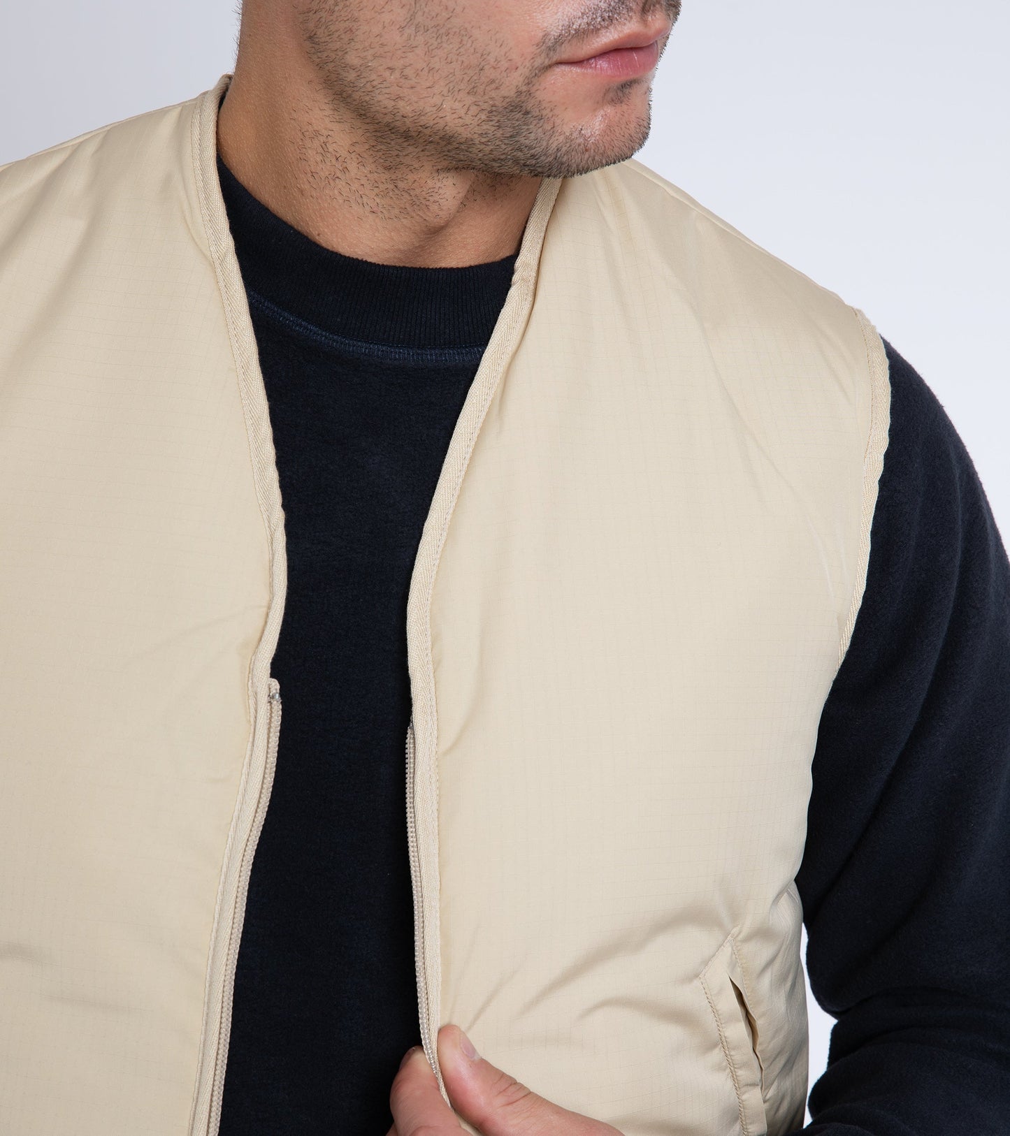La Paz Penuco Ripstop Padded Vest: Ecru