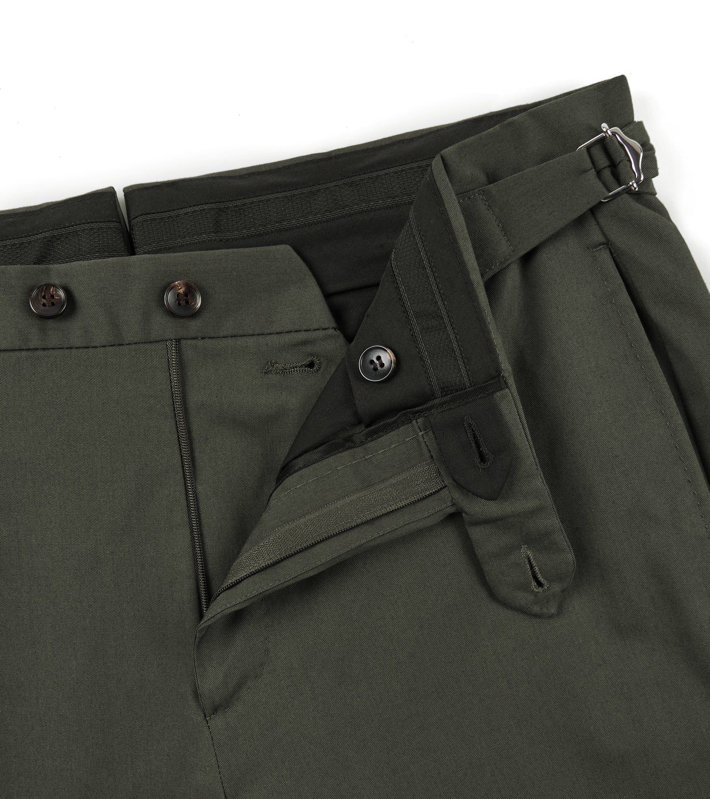 Trunk Walbrook Cotton Suit Trousers: Olive