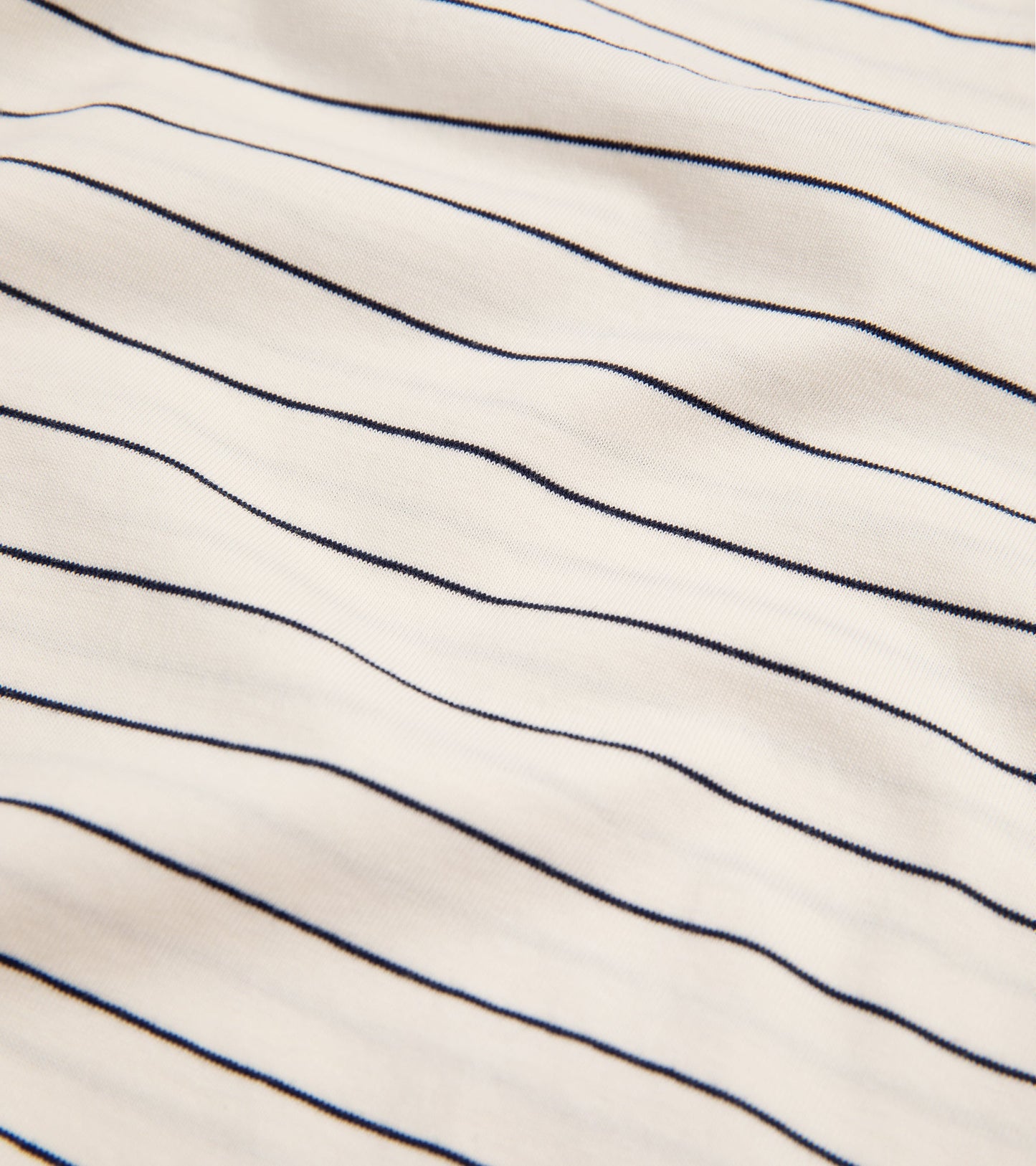 Trunk York Organic Cotton Fine Stripe T-Shirt: Ecru