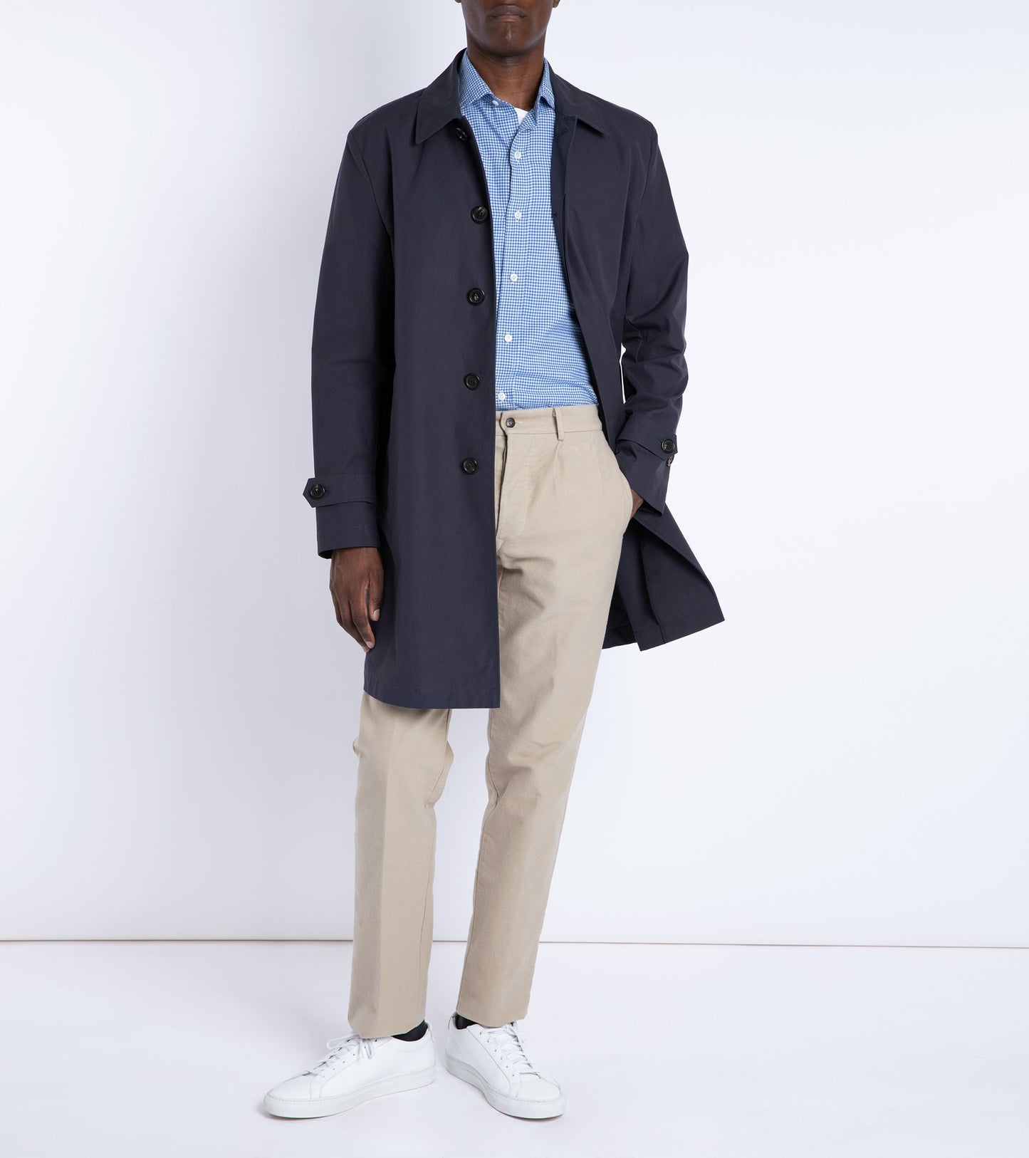 Trunk Halkin Organic Cotton Ventile Raincoat: Navy
