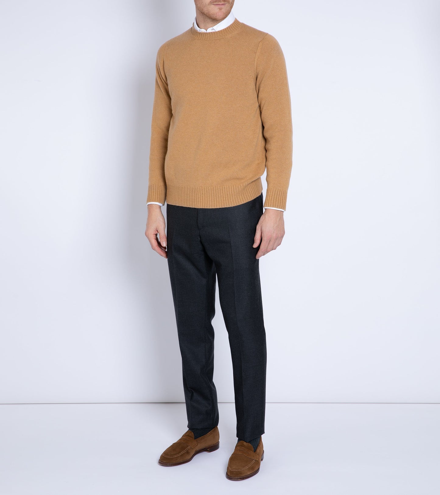 Trunk Crawford Cashmere Crew Neck Sweater: Camel
