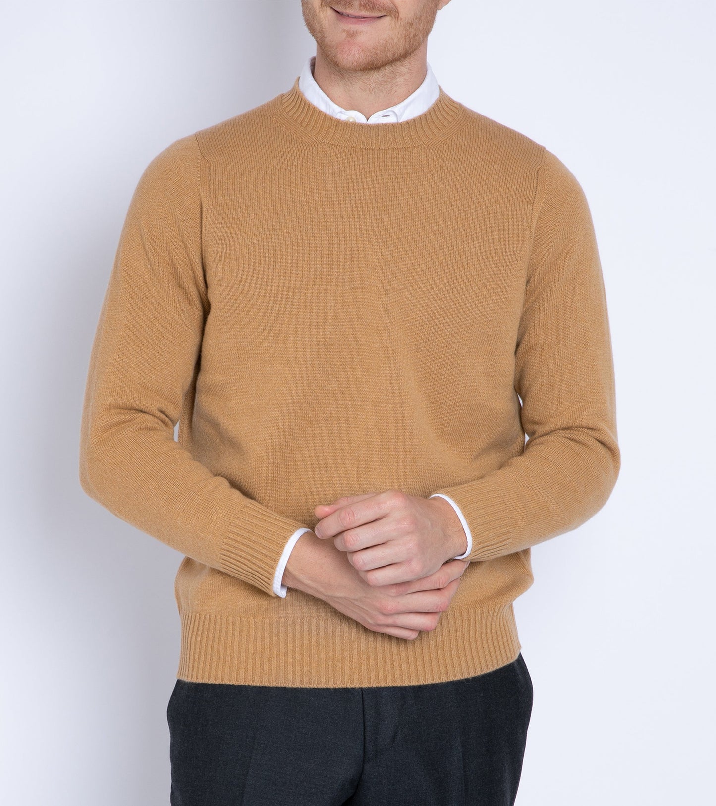 Trunk Crawford Cashmere Crew Neck Sweater: Camel