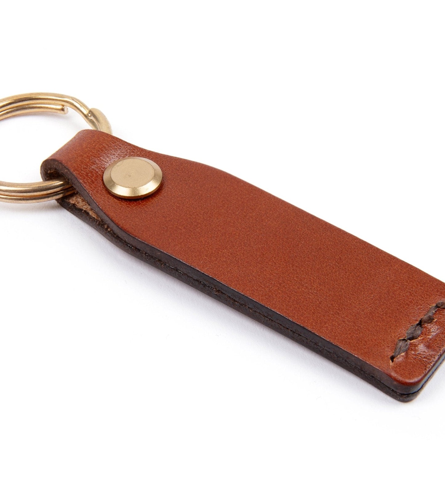 Hardy & Parsons Leather Key Fob: Tan