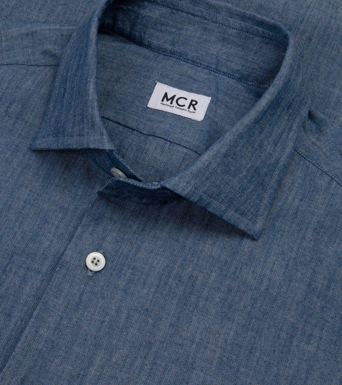 MCR Slim Japanese Chambray Shirt: Dark Blue