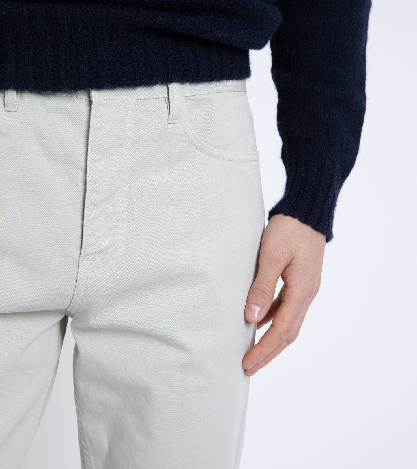 Trunk Duke Cotton 5 Pocket Trousers: Stone