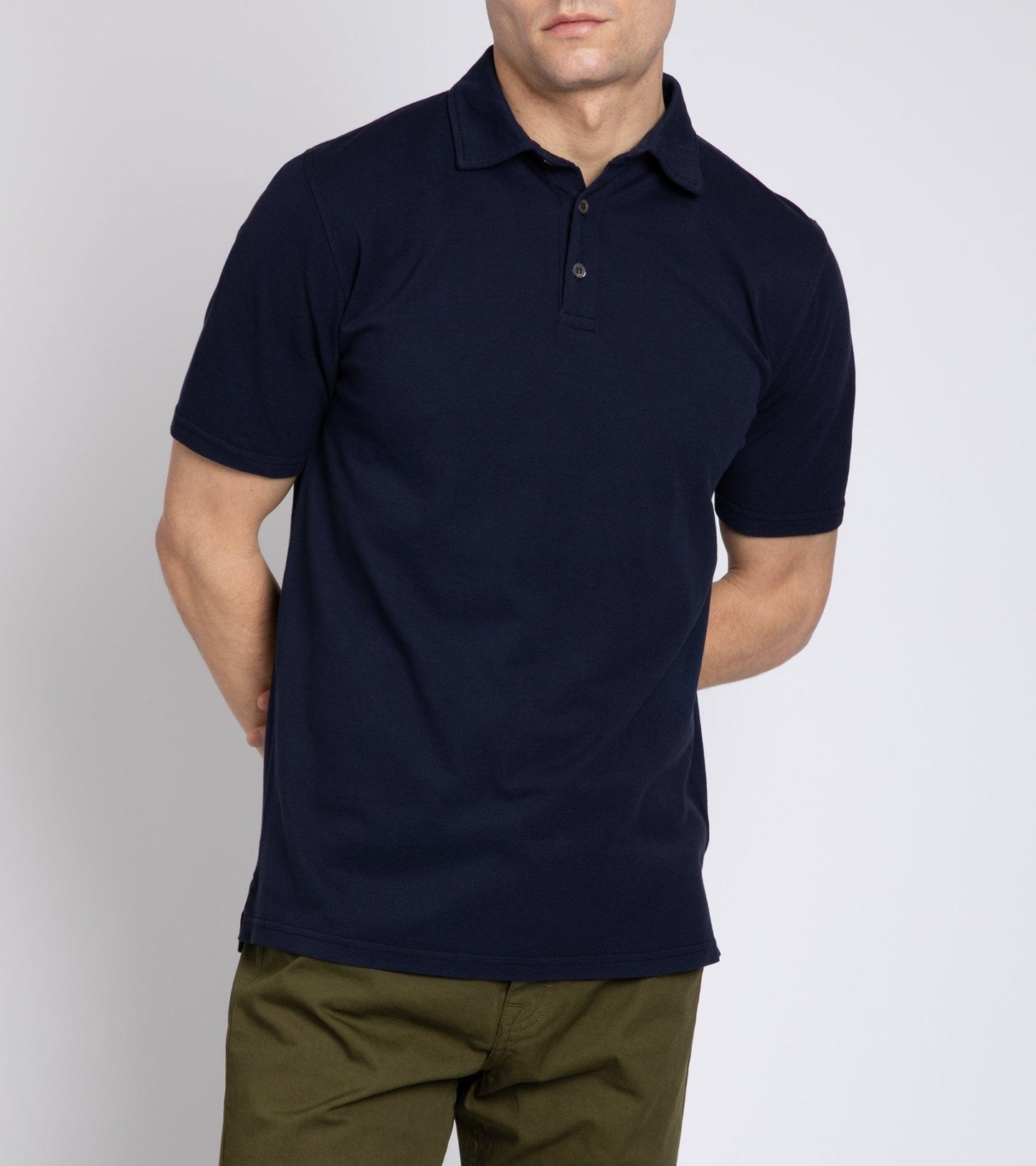 Trunk Moxon Short Sleeve Polo Shirt: Navy