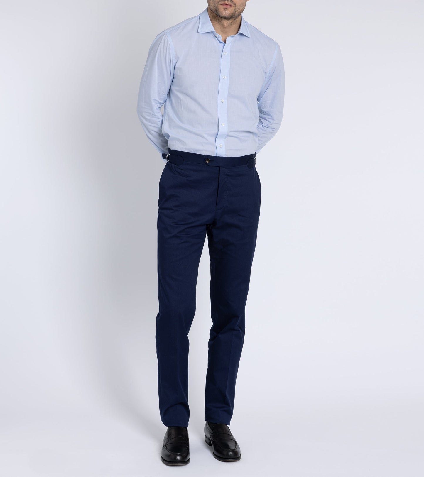 Trunk Walbrook Cotton Suit Trousers: Navy