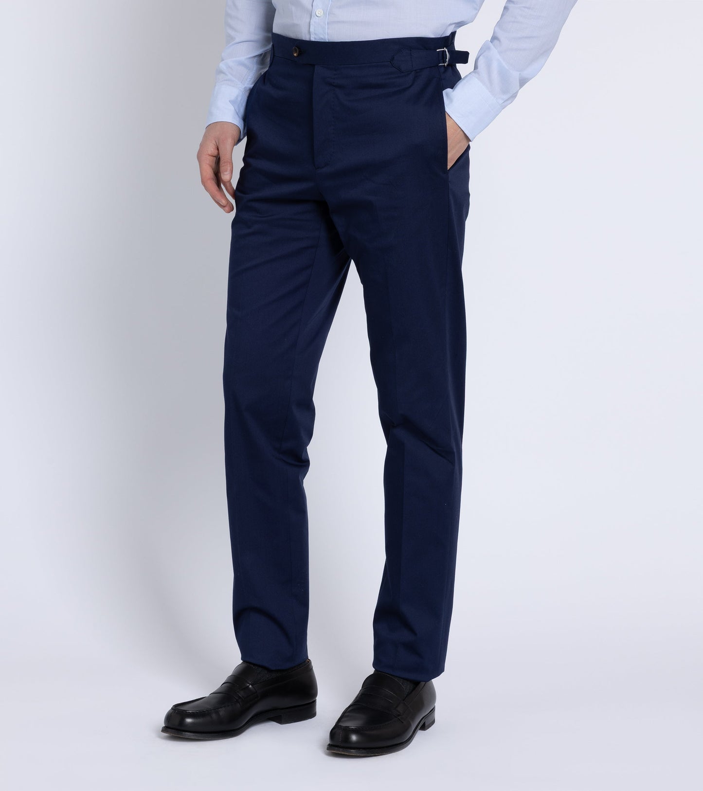 Trunk Walbrook Cotton Suit Trousers: Navy