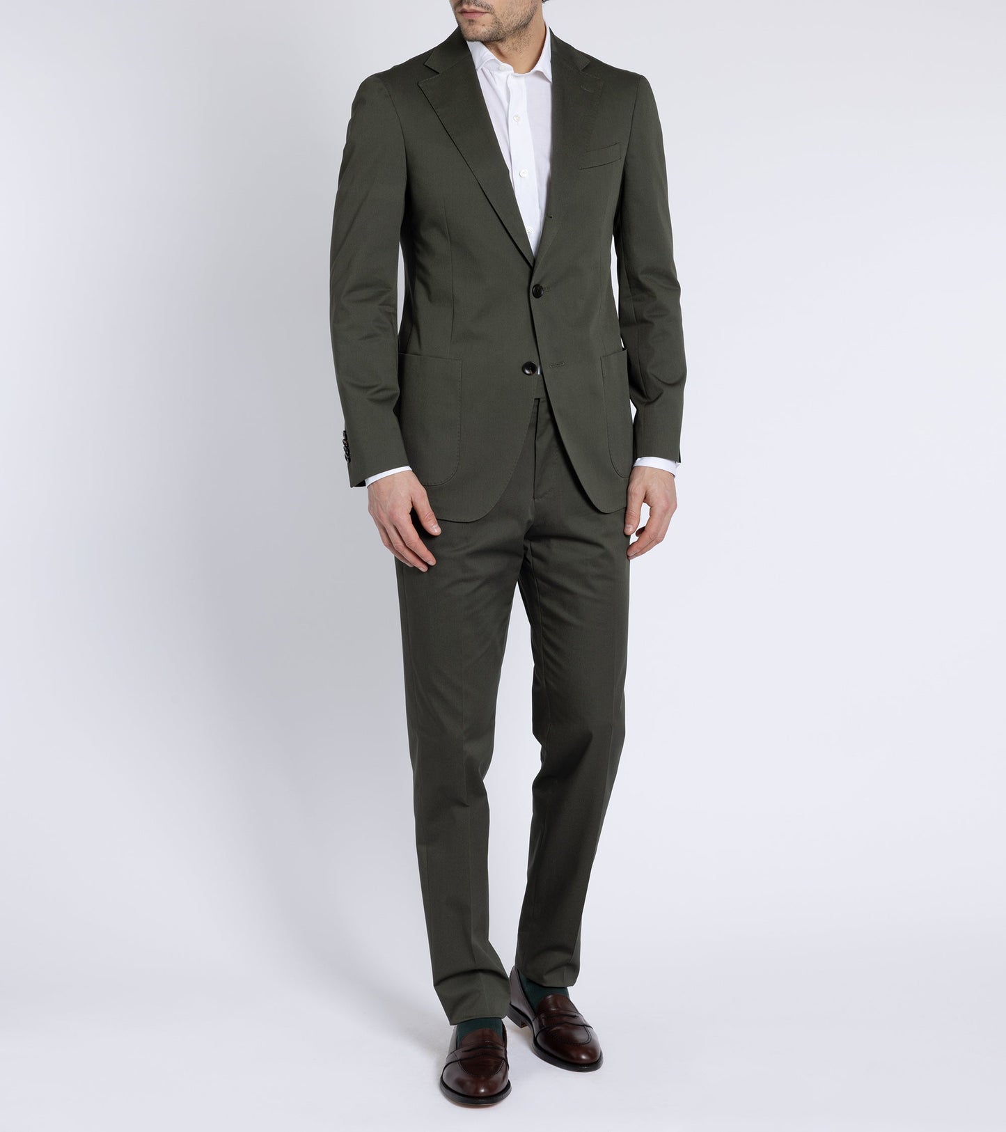 Trunk Walbrook Cotton Suit Jacket: Olive