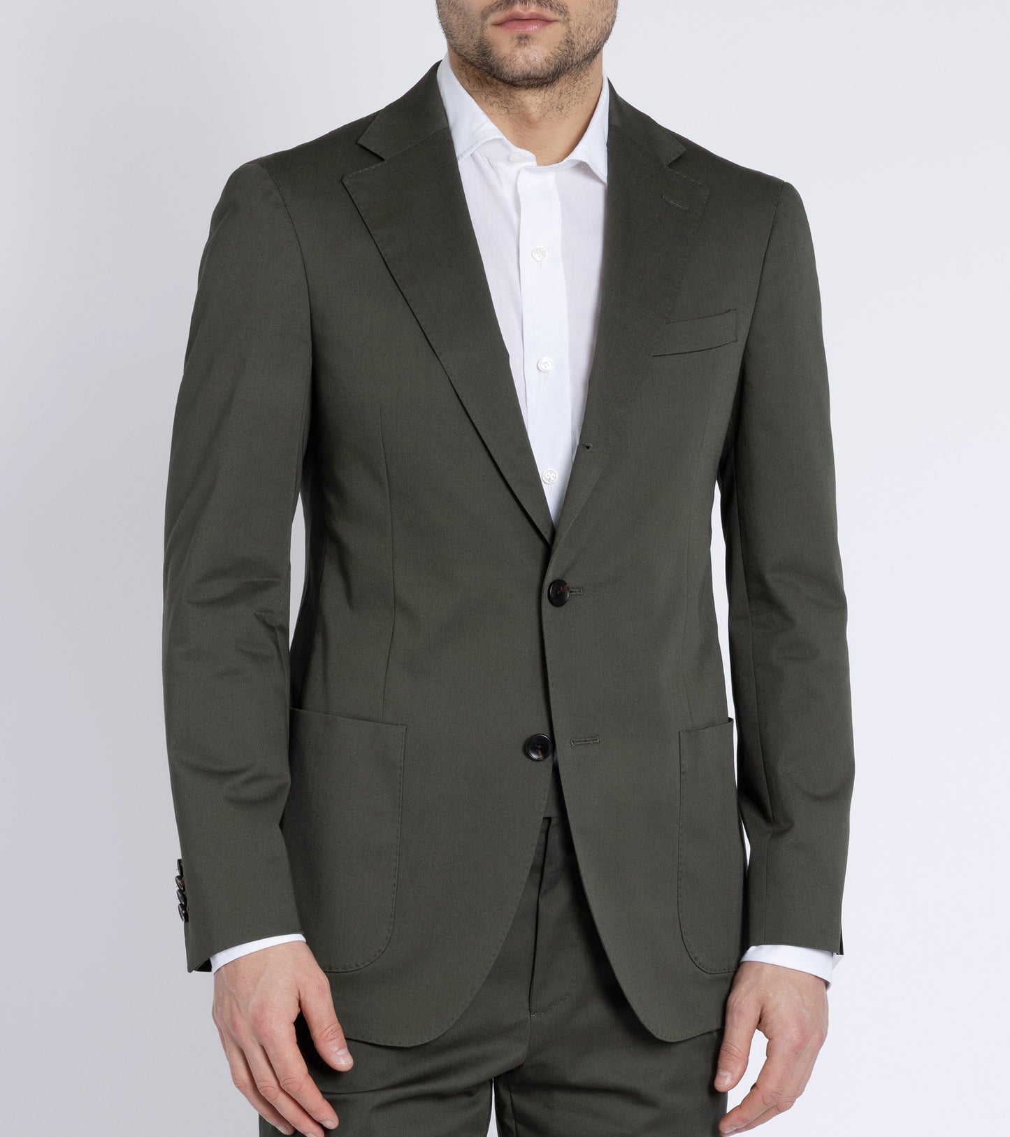 Trunk Walbrook Cotton Suit Jacket: Olive