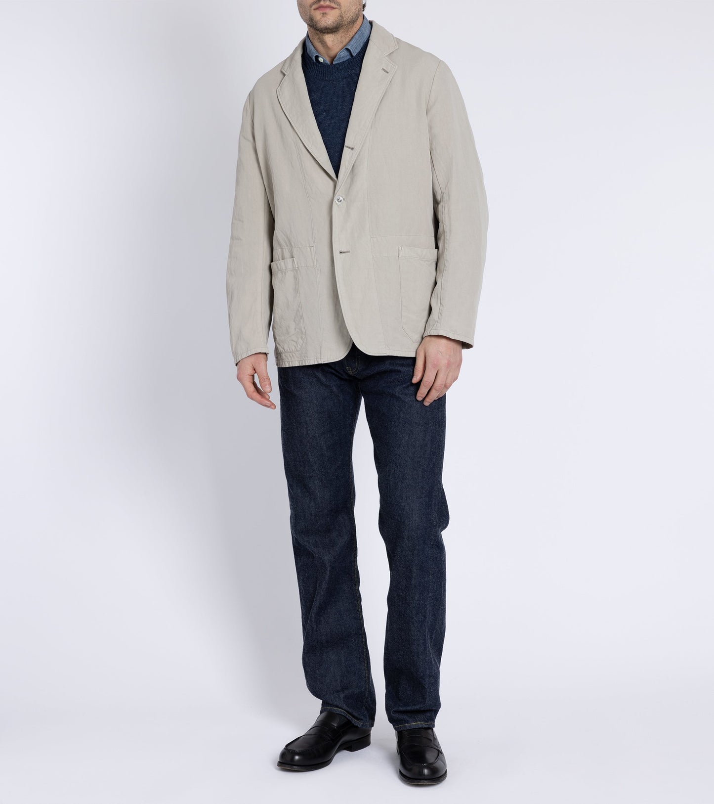 Kaptain Sunshine Cotton Linen Take Easy Jacket: Vintage Khaki