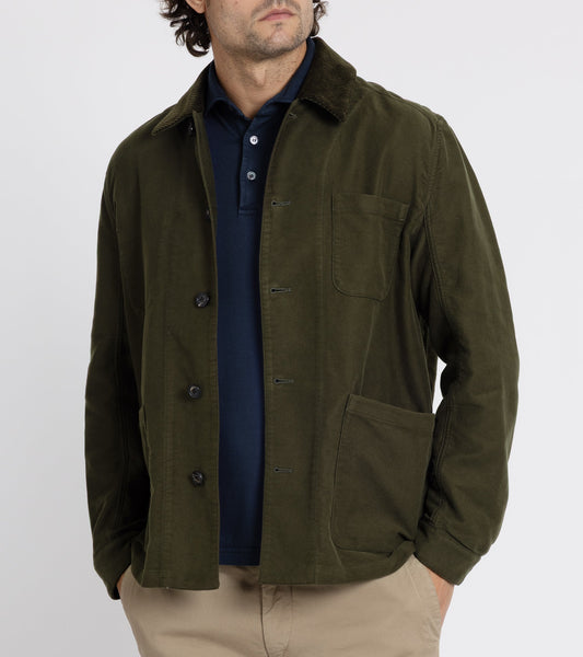 Trunk Coleman Cotton Moleskin Chore Jacket: Olive