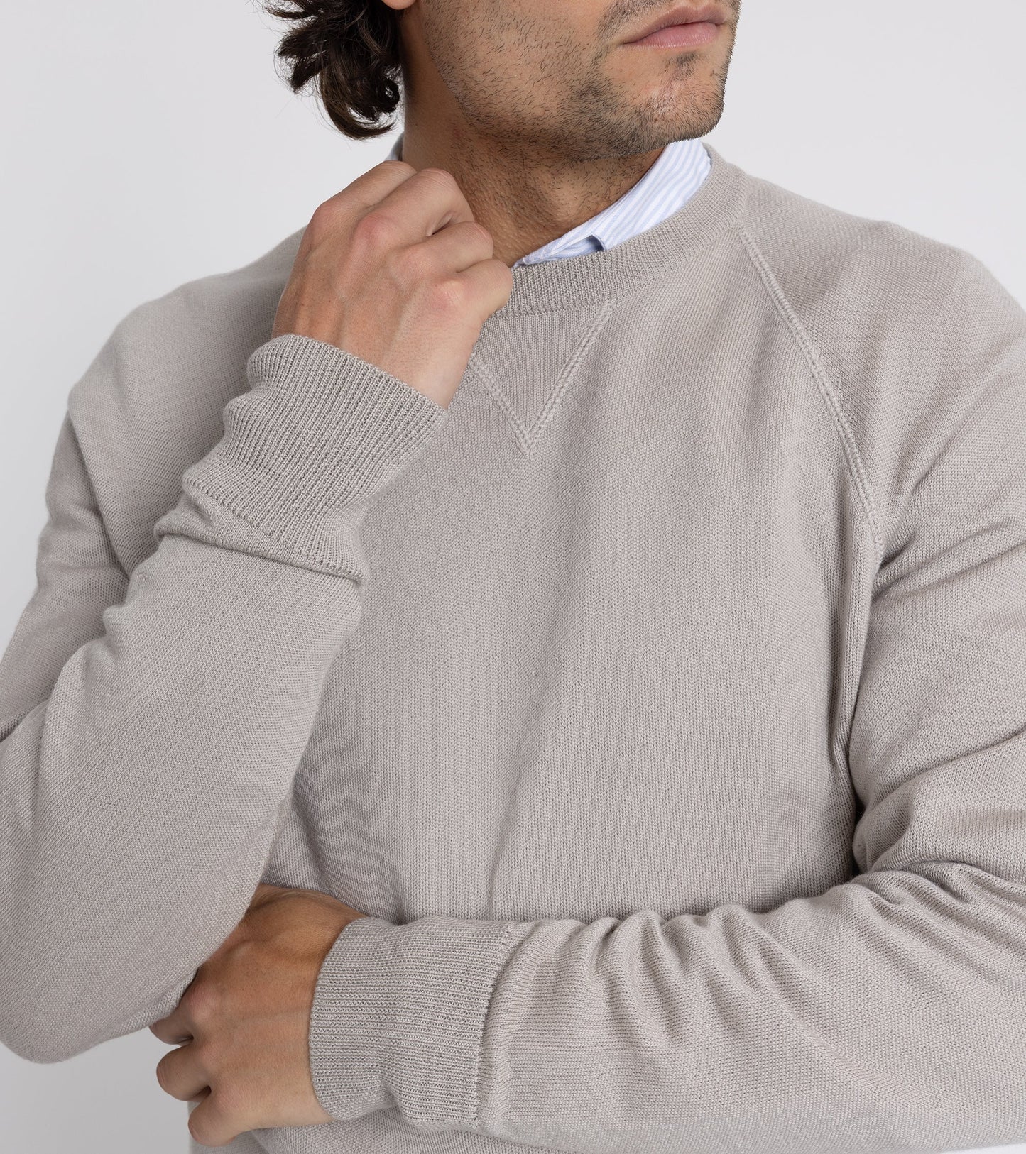 Barena Griego Basilio Merino Knit Sweatshirt: Grey