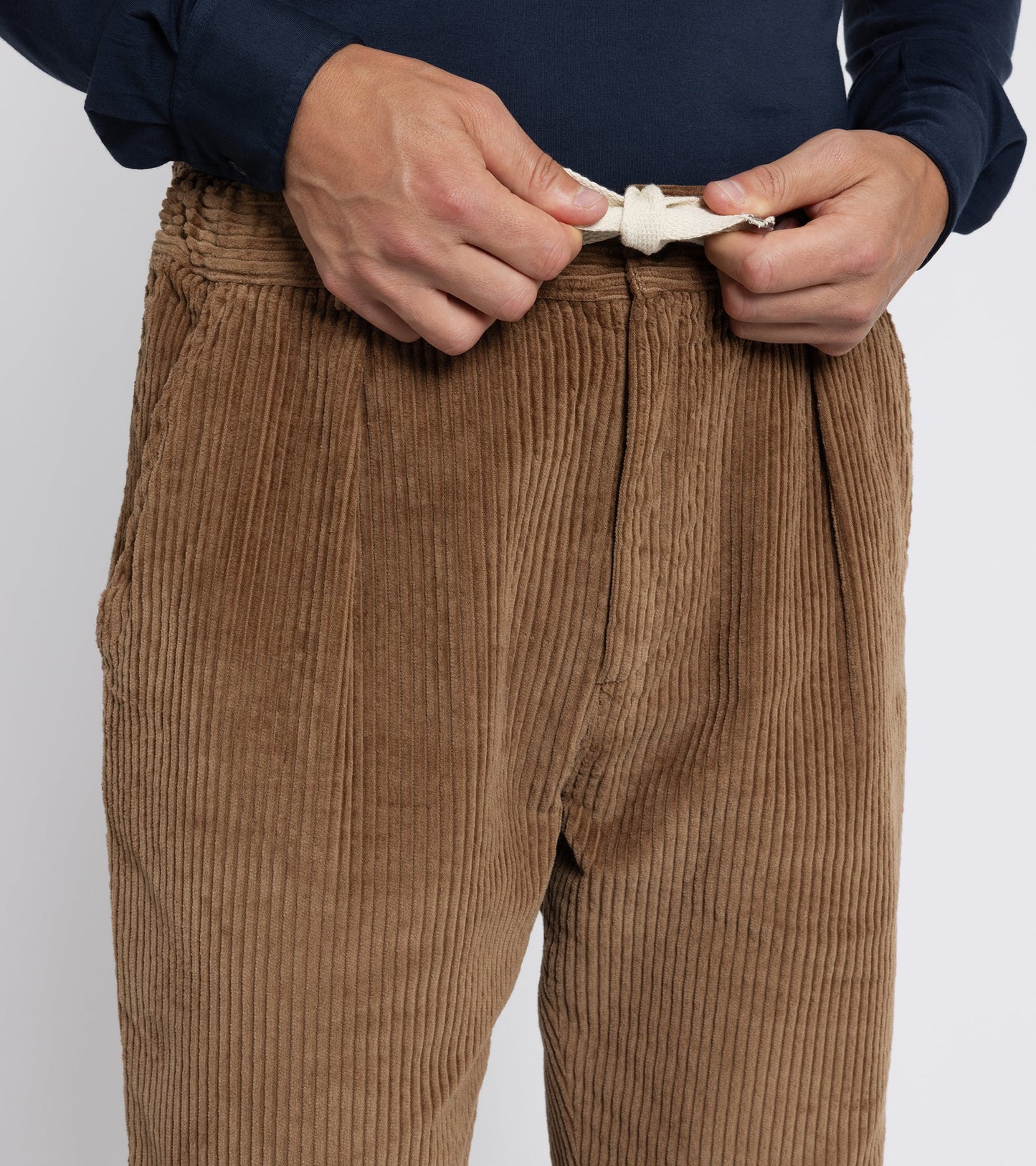 East Harbour Surplus Oxnard Wide Cotton Cord Easy Trousers: Light Brown